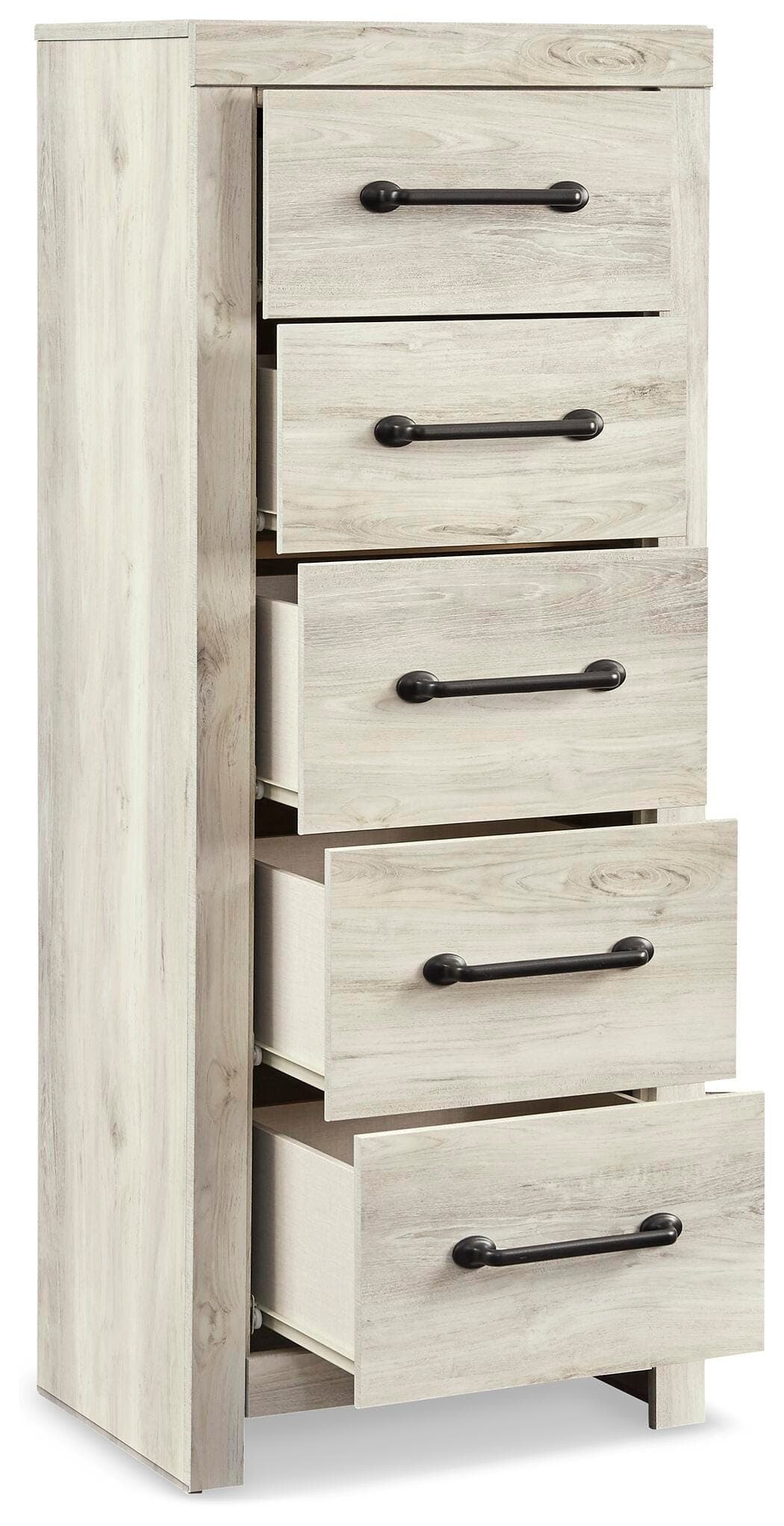 Cambeck Narrow Chest of Drawers — White — view 3