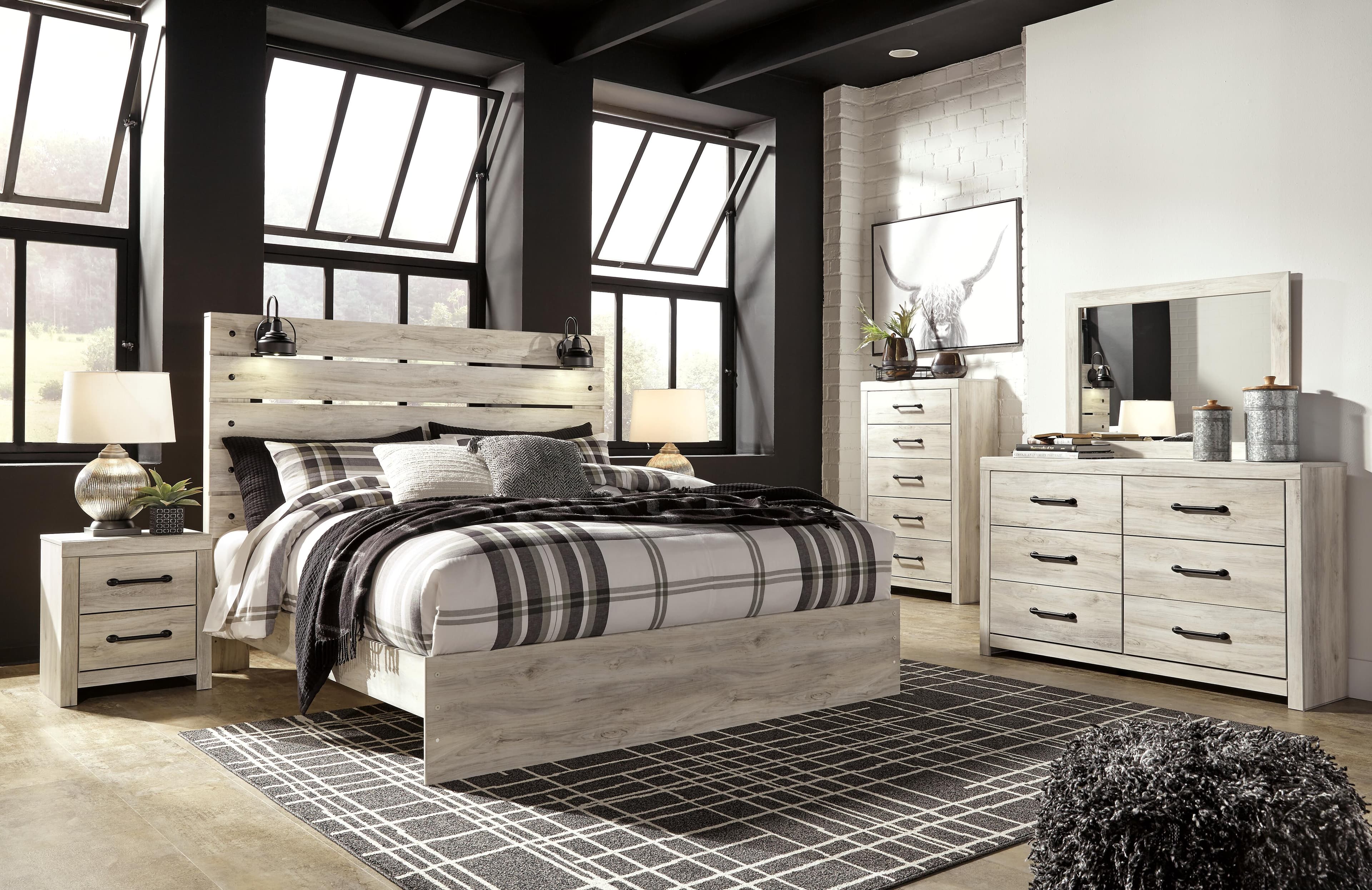 Cambeck King Panel Bed — White — view 6