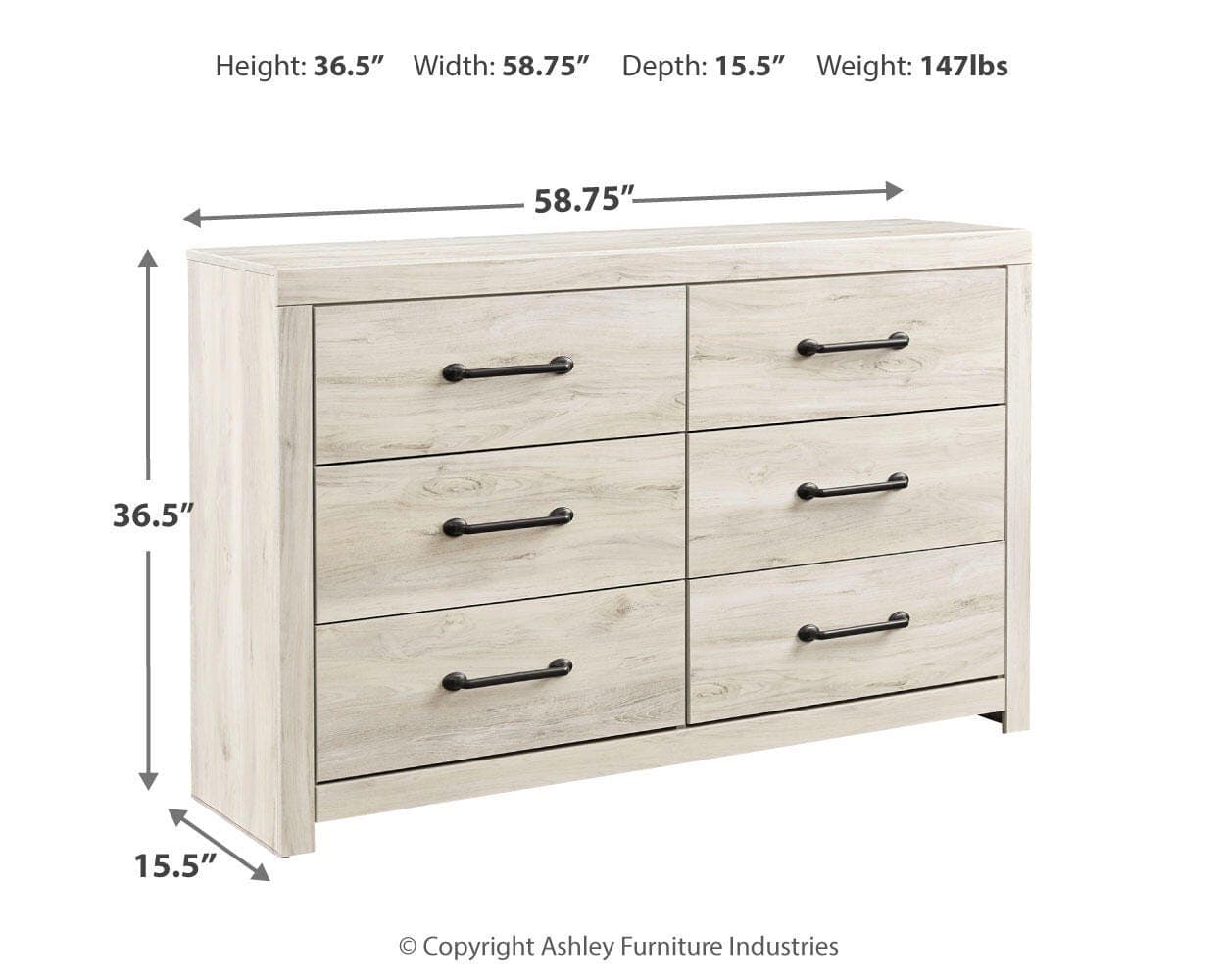 Cambeck Dresser — White — view 4