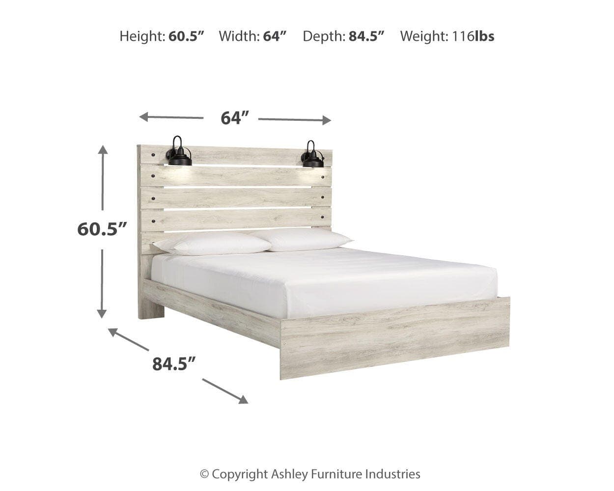 Cambeck Queen Panel Bed — White — view 4