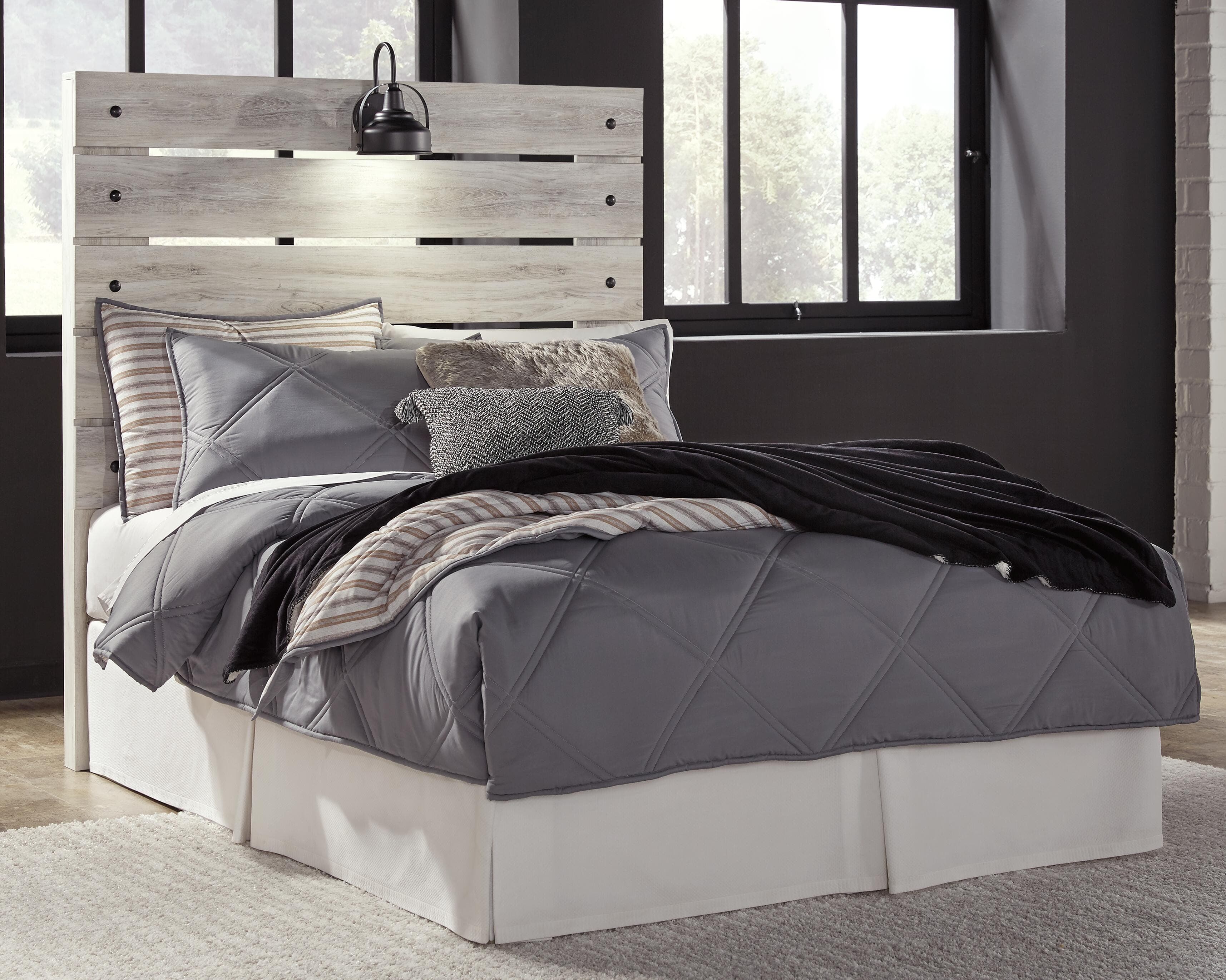 Cambeck Full Panel Headboard — White — view 2