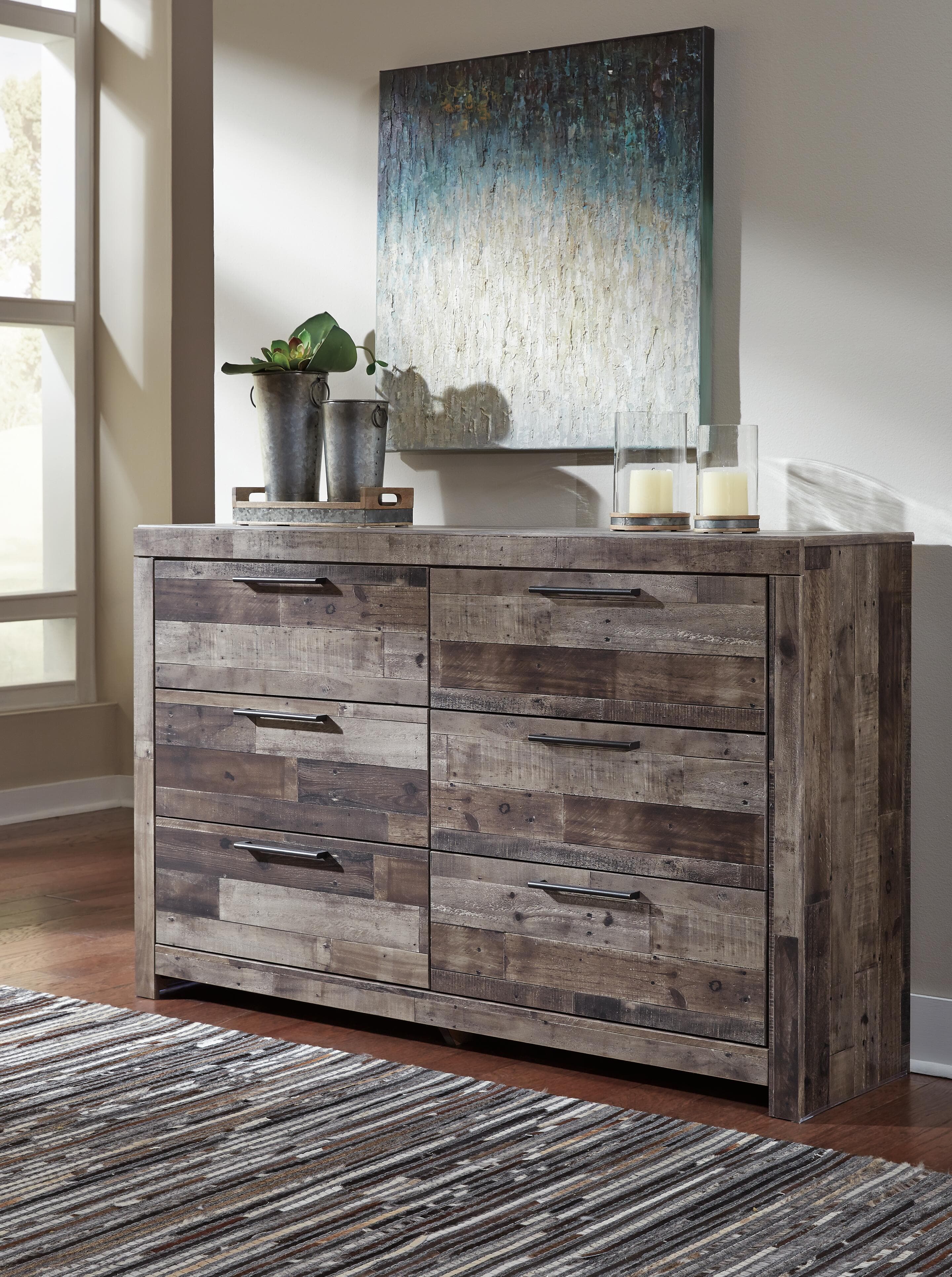 Derekson Dresser — Black/Gray & Brown/Beige — view 2