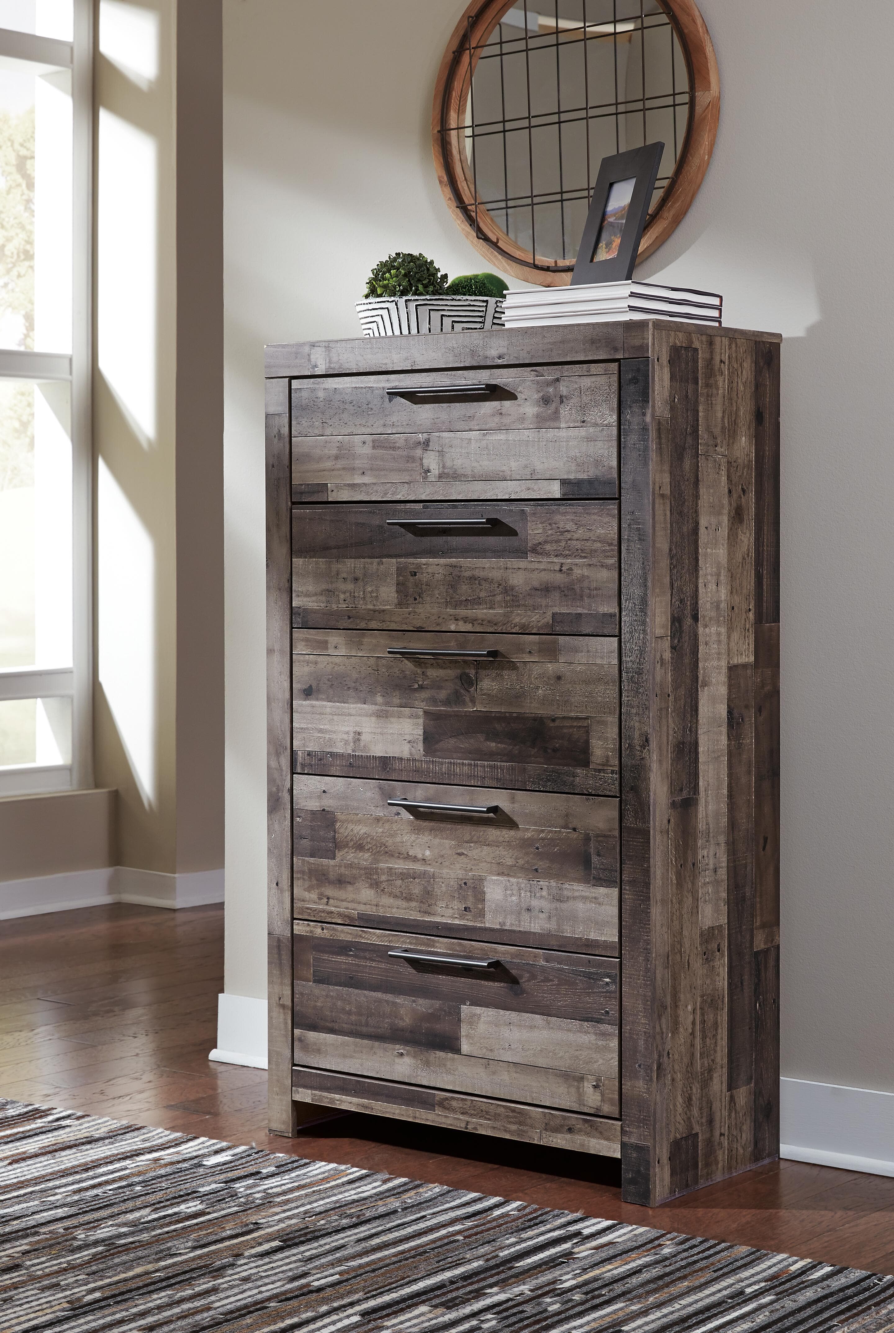 Derekson Chest of Drawers — Black/Gray & Brown/Beige — view 2