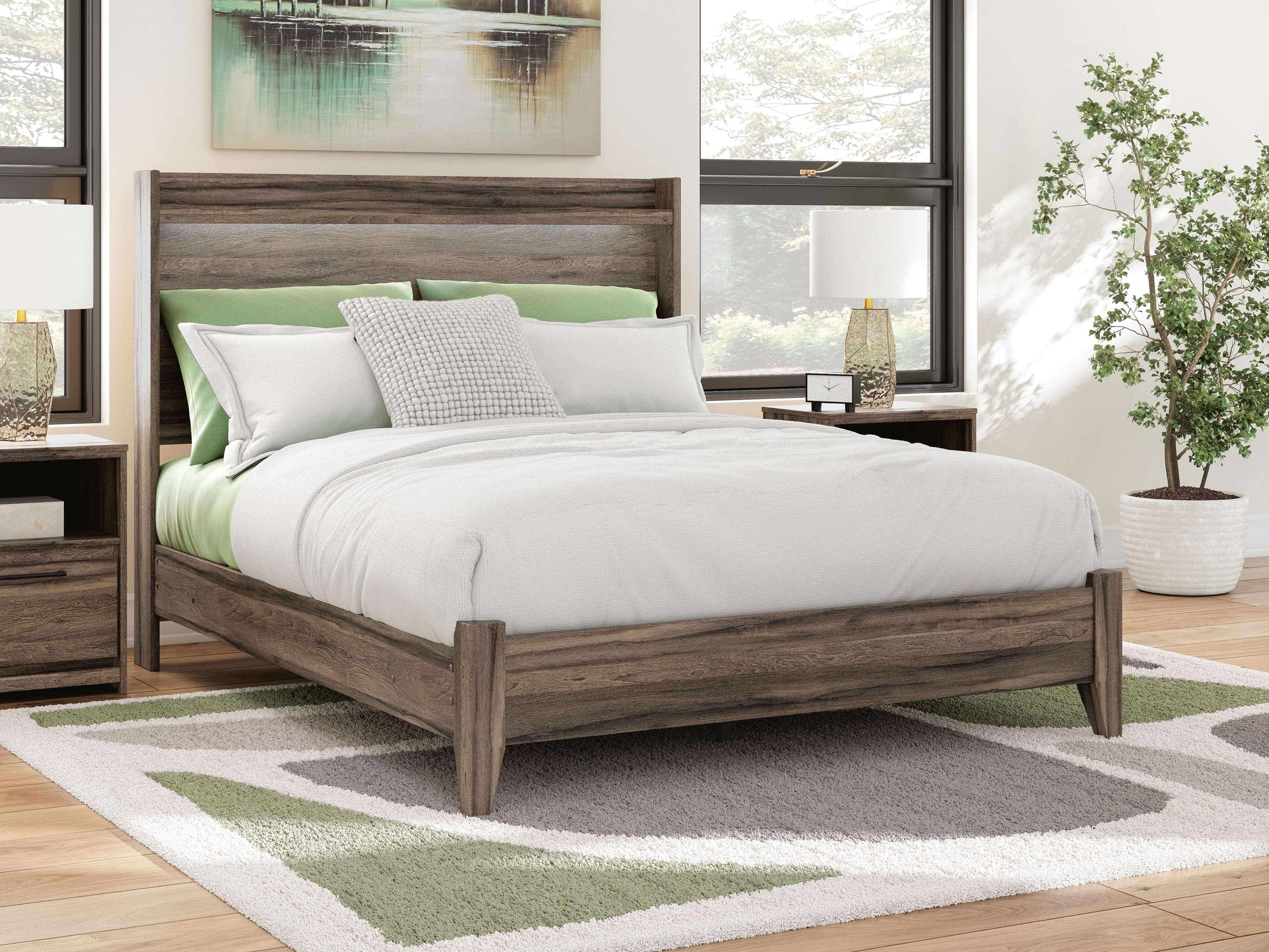 Baystorm Queen Panel Bed — Brown — view 2