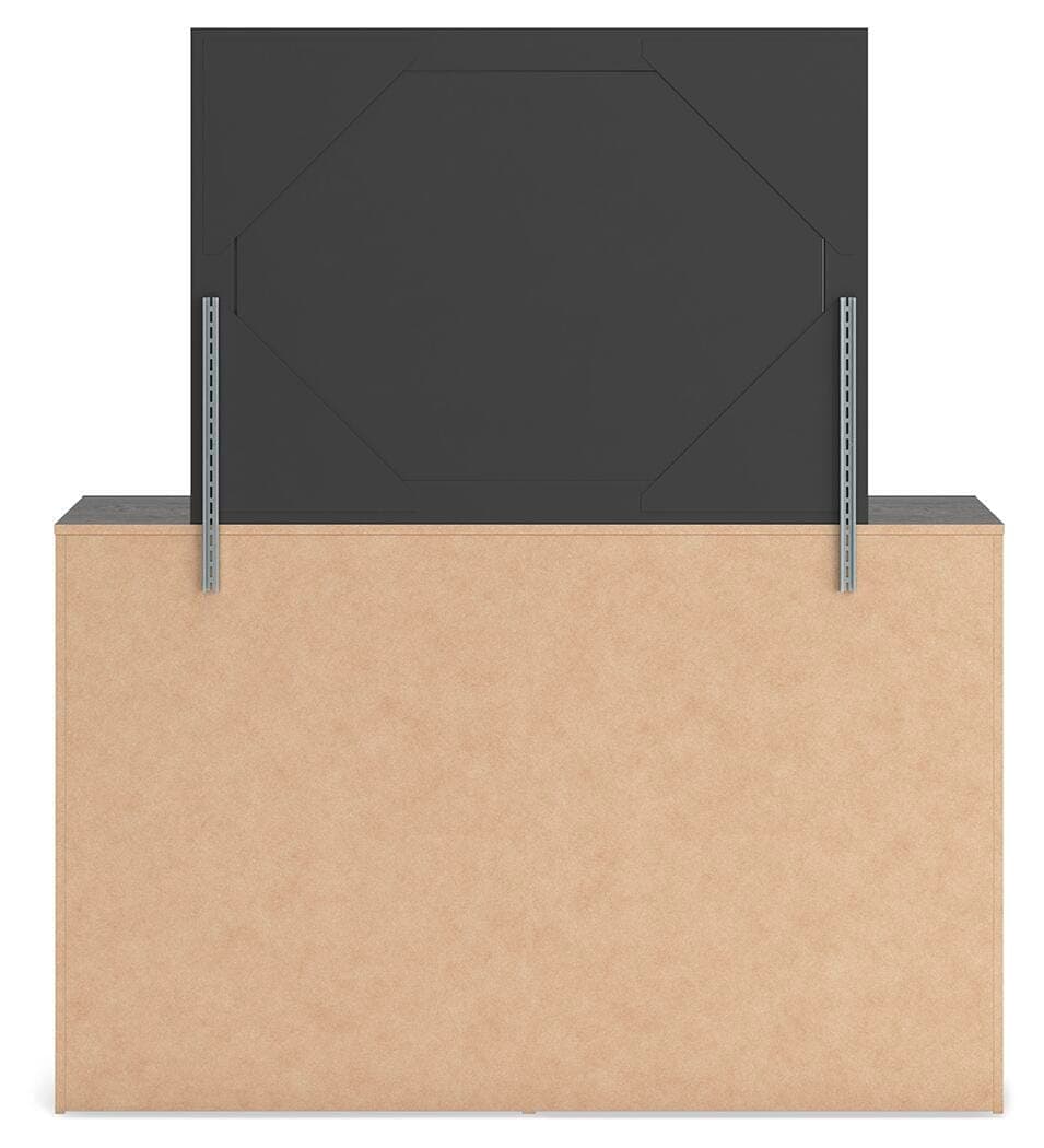 Delmorta Dresser and Mirror — Black/Gray — view 6