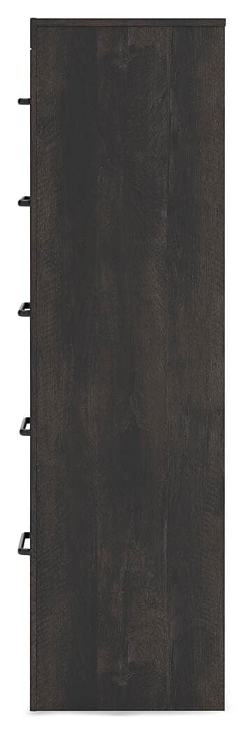 Delmorta Chest of Drawers — Black/Gray — view 7