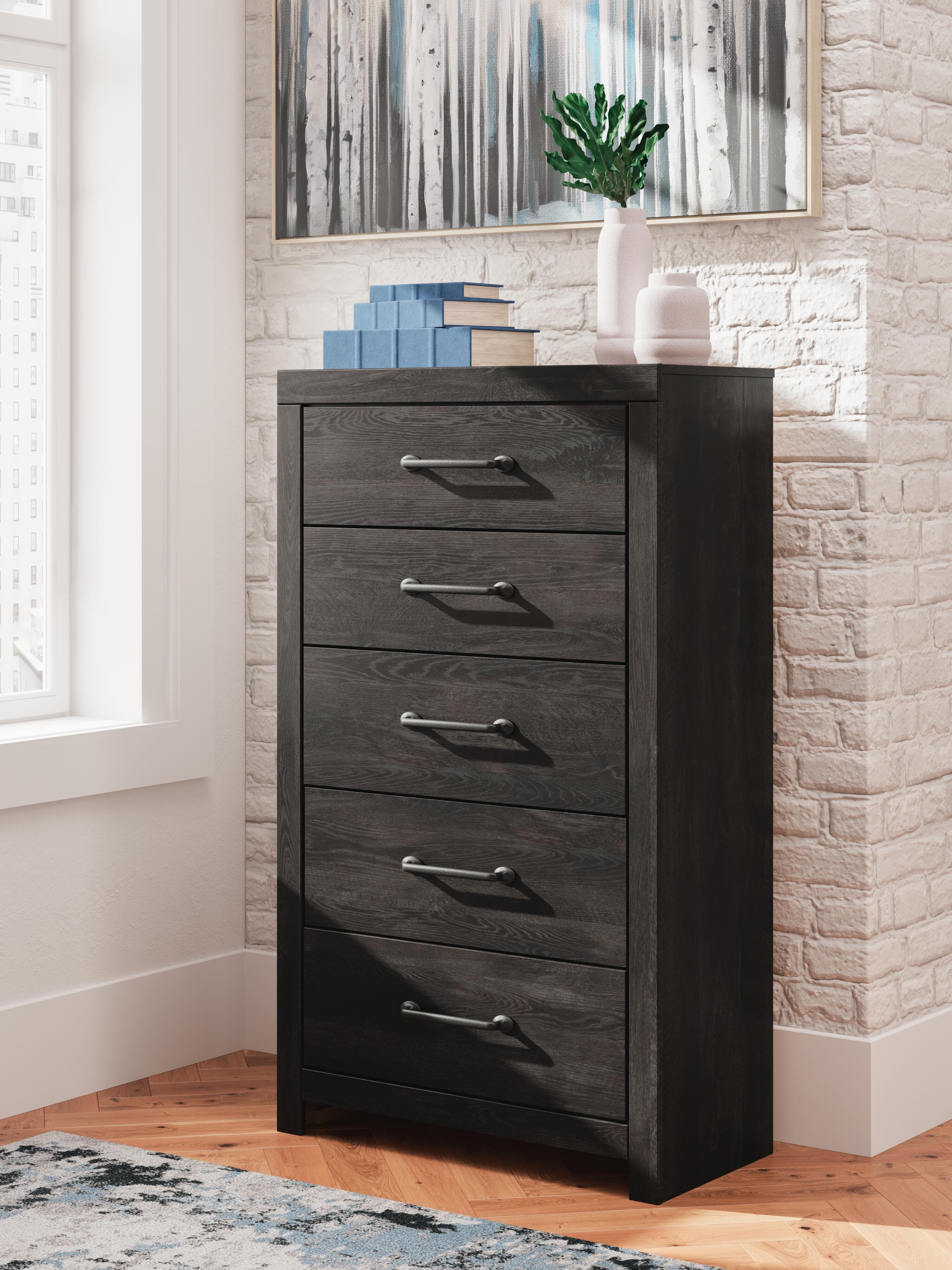 Delmorta Chest of Drawers — Black/Gray — view 2