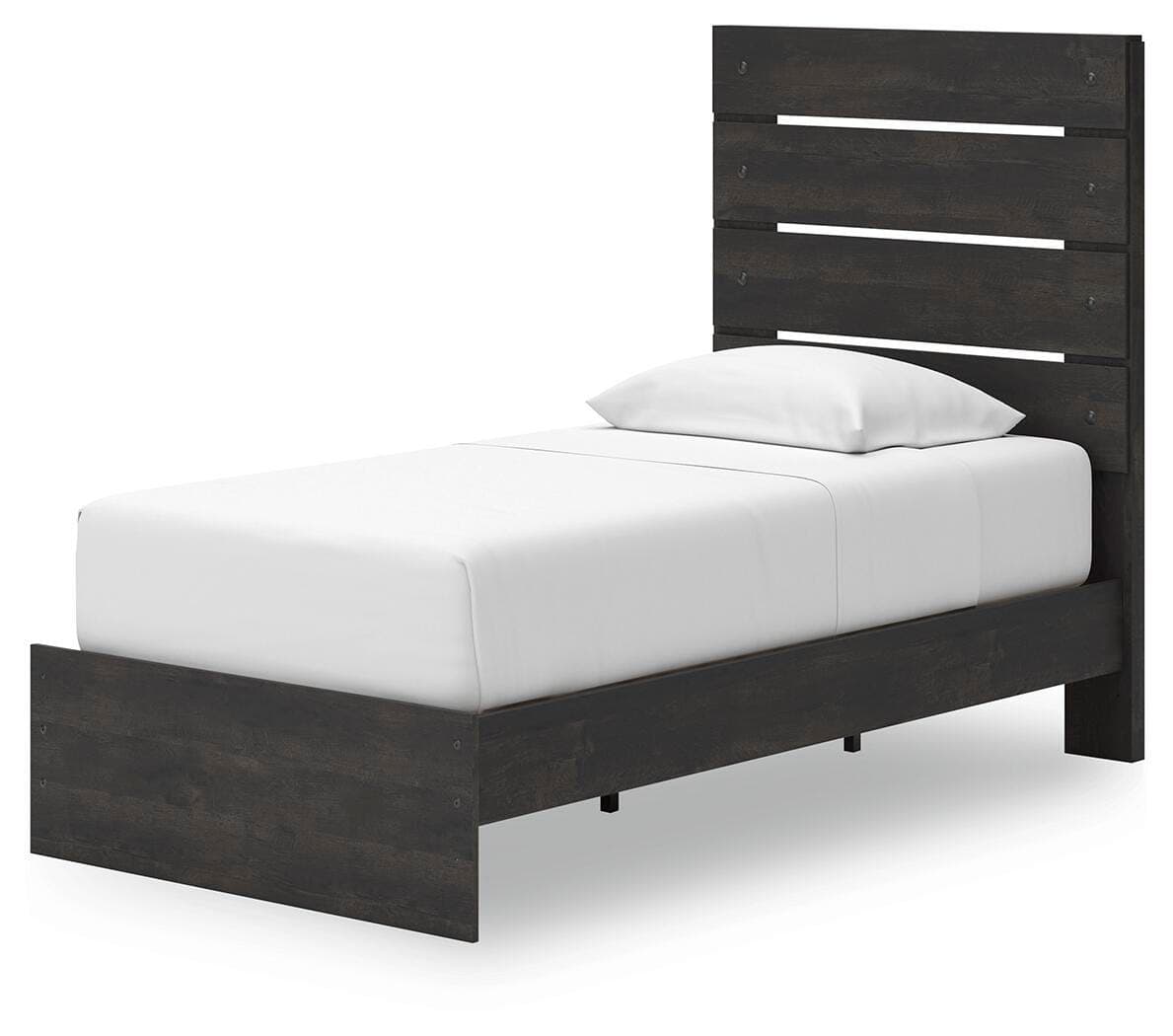 Delmorta Twin Panel Storage Bed — Black/Gray — view 6