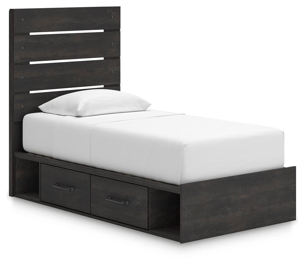 Delmorta Twin Panel Bed with Storage