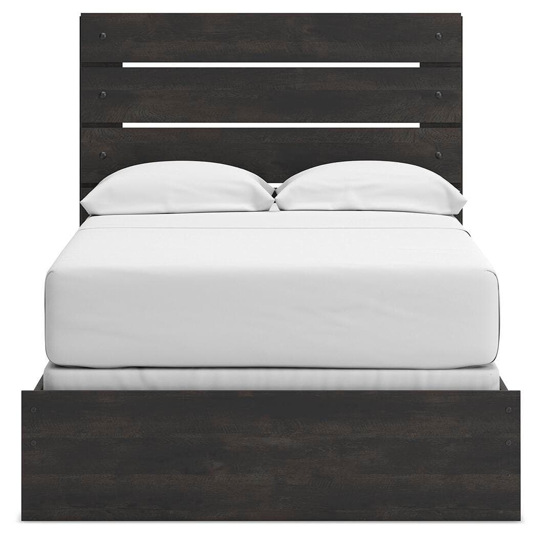 Delmorta Full Panel Bed — Black/Gray — view 6