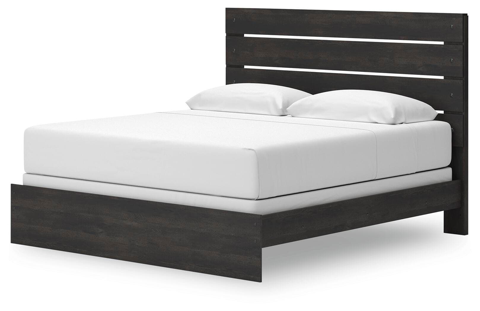 Delmorta King Panel Bed — Black/Gray — view 5