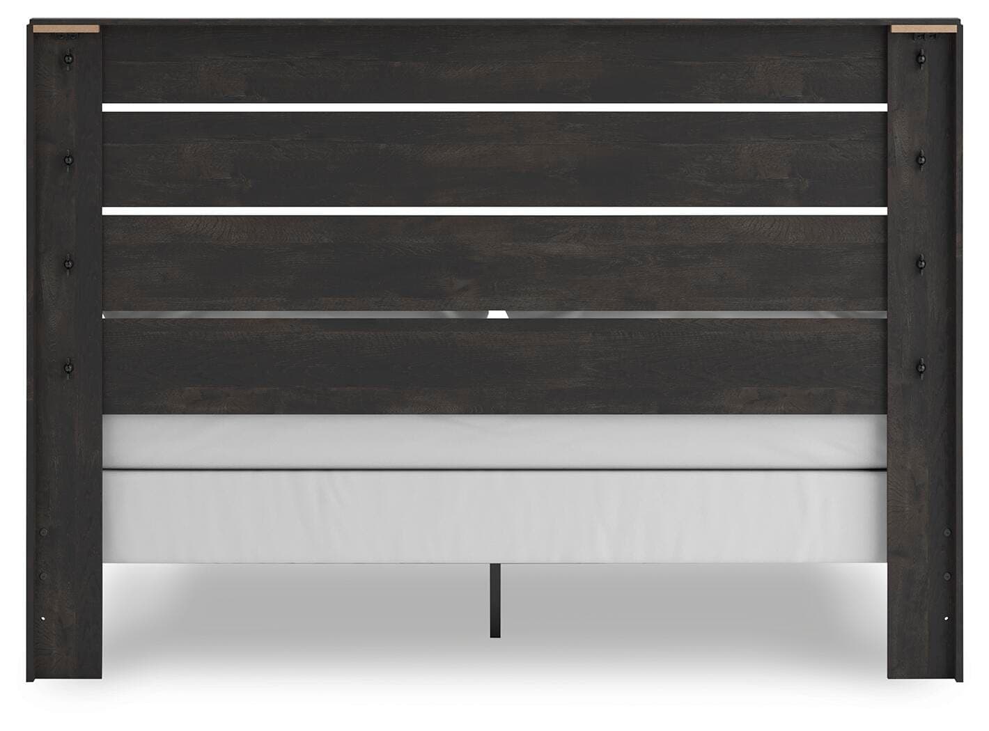 Delmorta King Panel Bed — Black/Gray — view 7