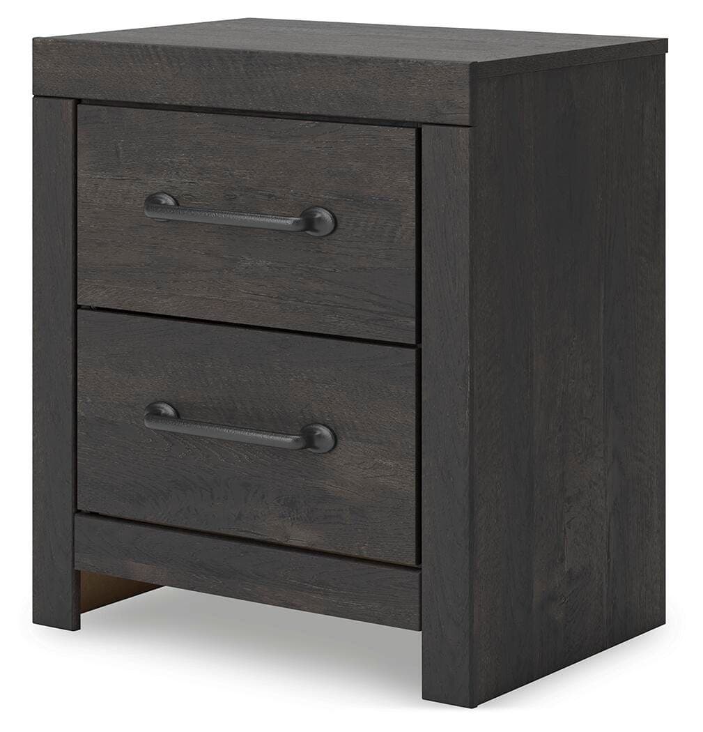 Delmorta Nightstand — Black/Gray — view 3