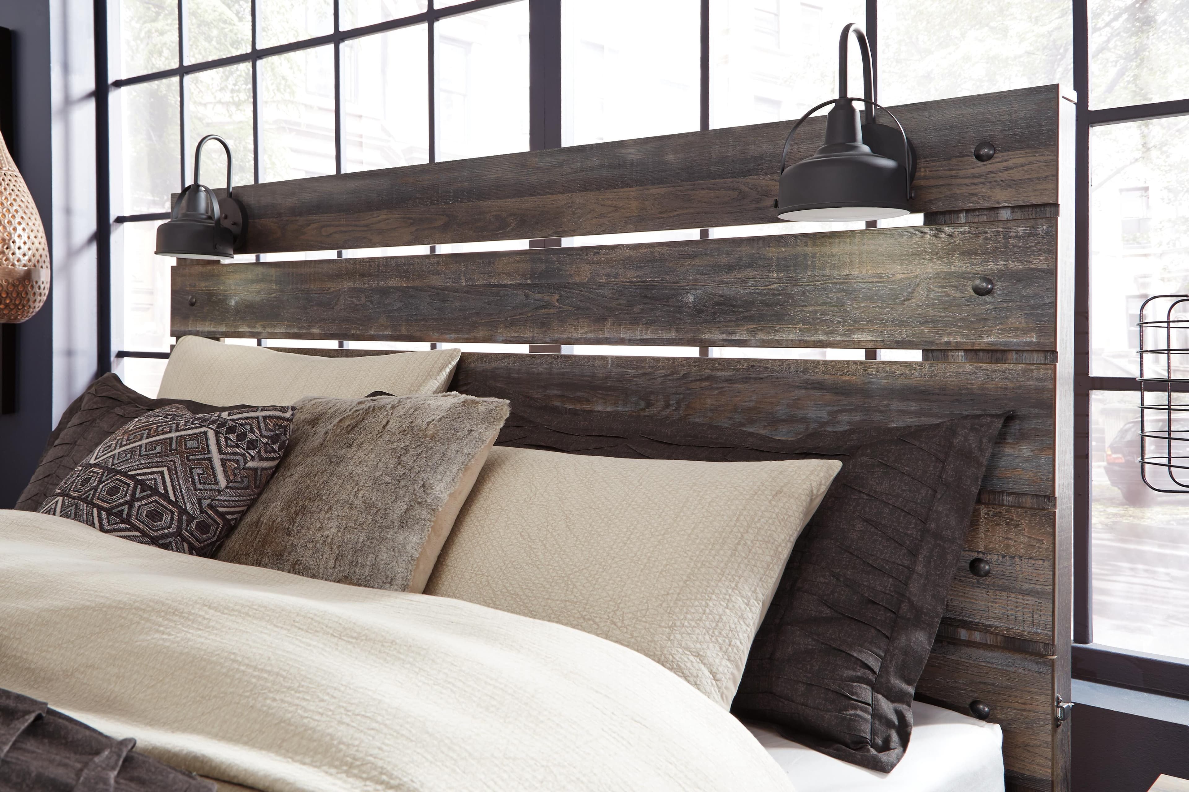 Drystan Queen Panel Headboard — Brown/Beige — view 3