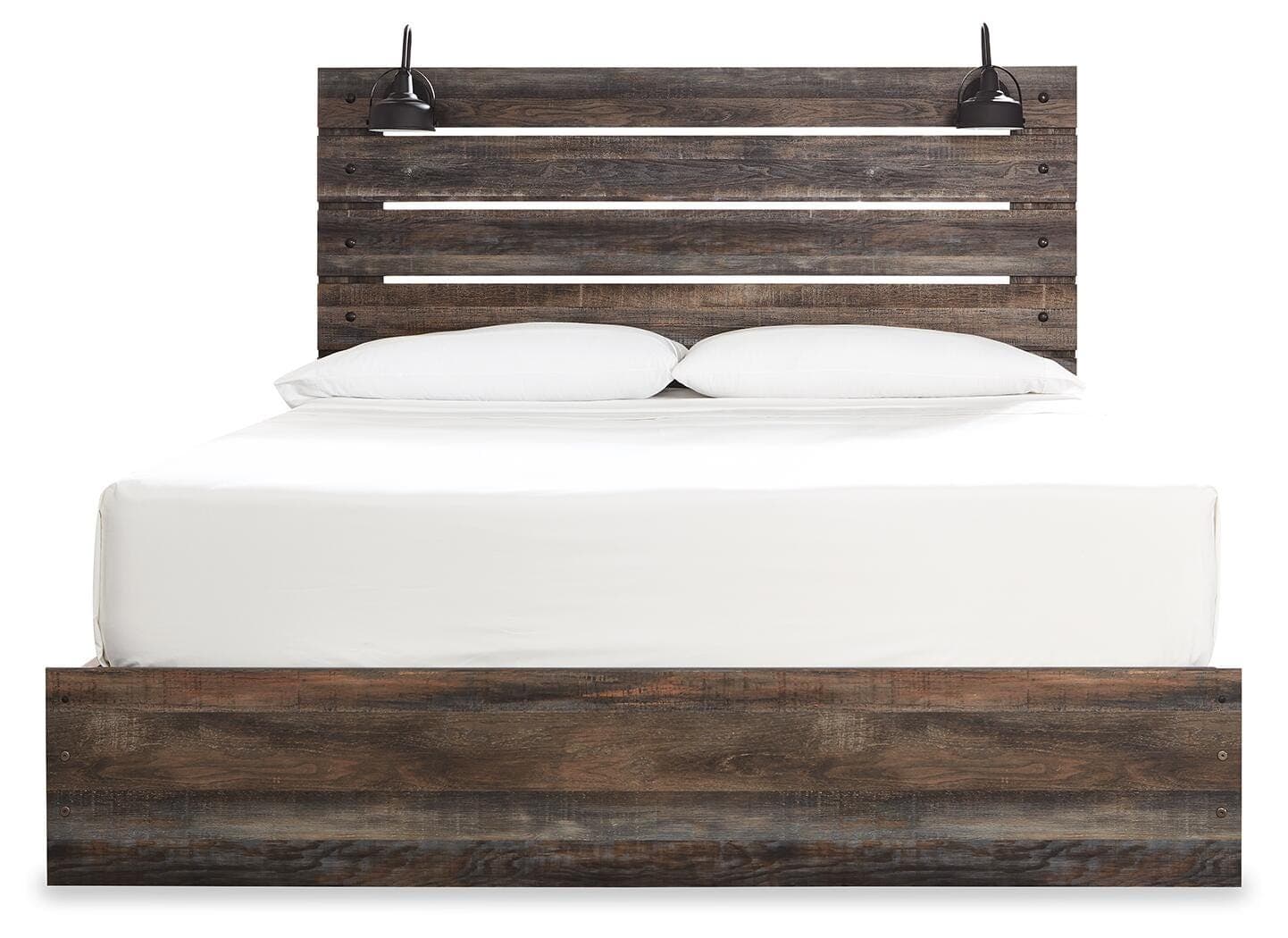 Drystan King Panel Bed with 4 Storage Drawers — Brown/Beige — view 3