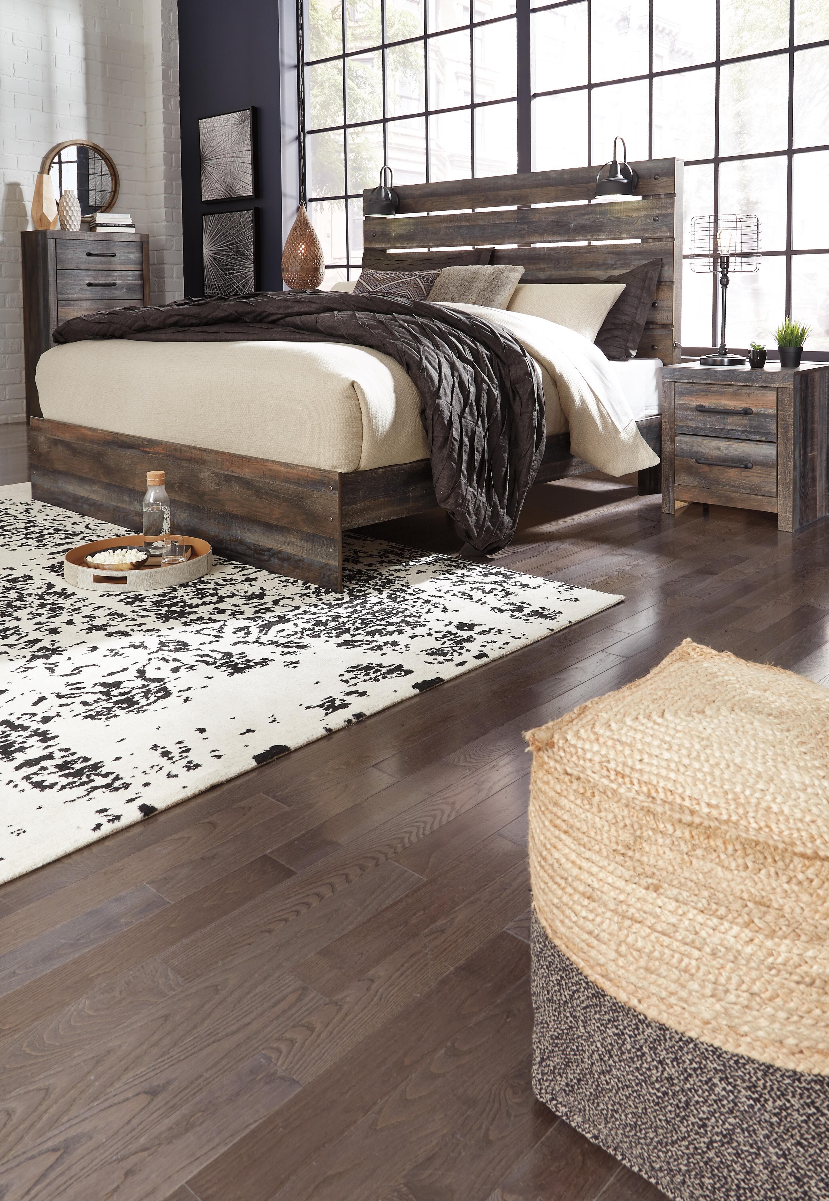 Drystan King Panel Bed — Black/Gray — view 5