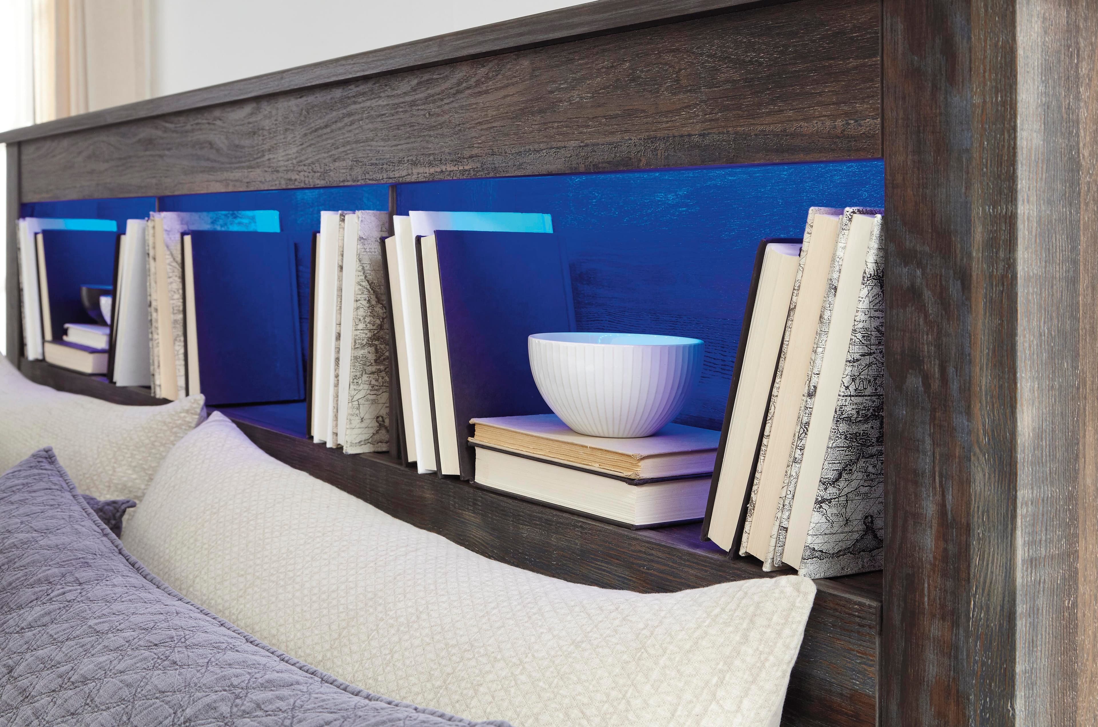 Drystan Queen Bookcase Headboard — Brown/Beige — view 3