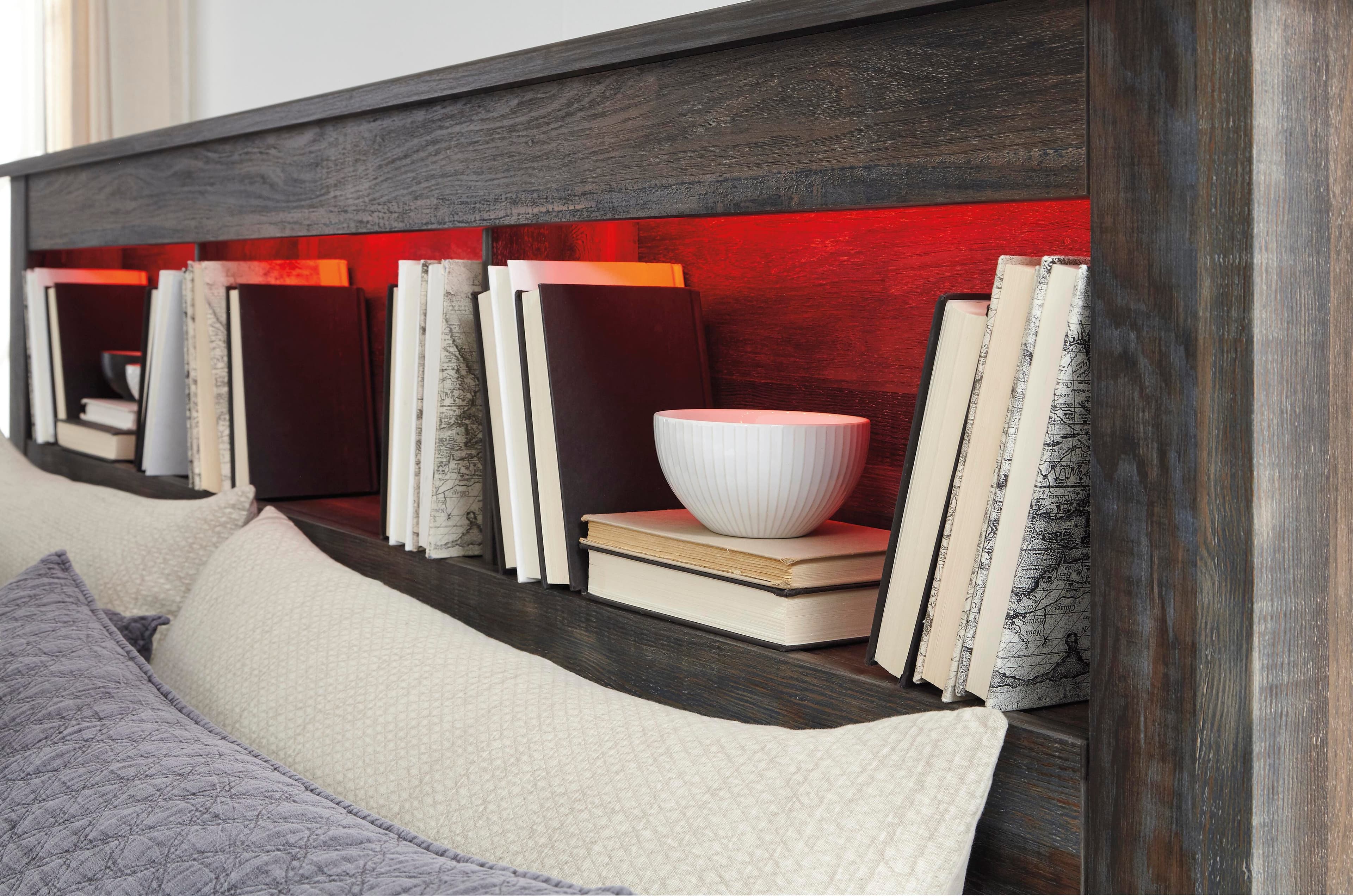 Drystan Queen Bookcase Headboard — Brown/Beige — view 6