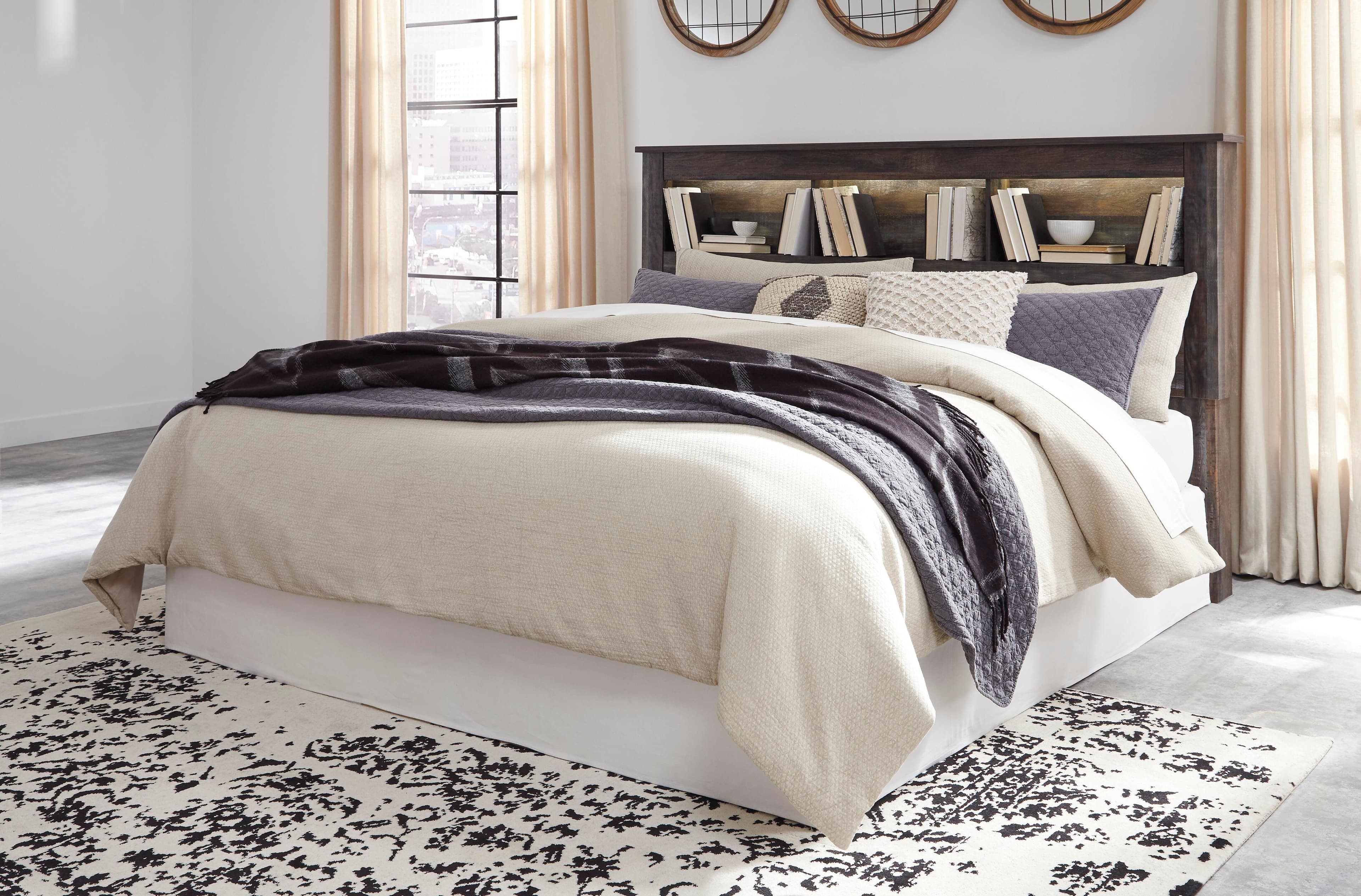 Drystan King/California King Bookcase Headboard — Brown/Beige — view 3