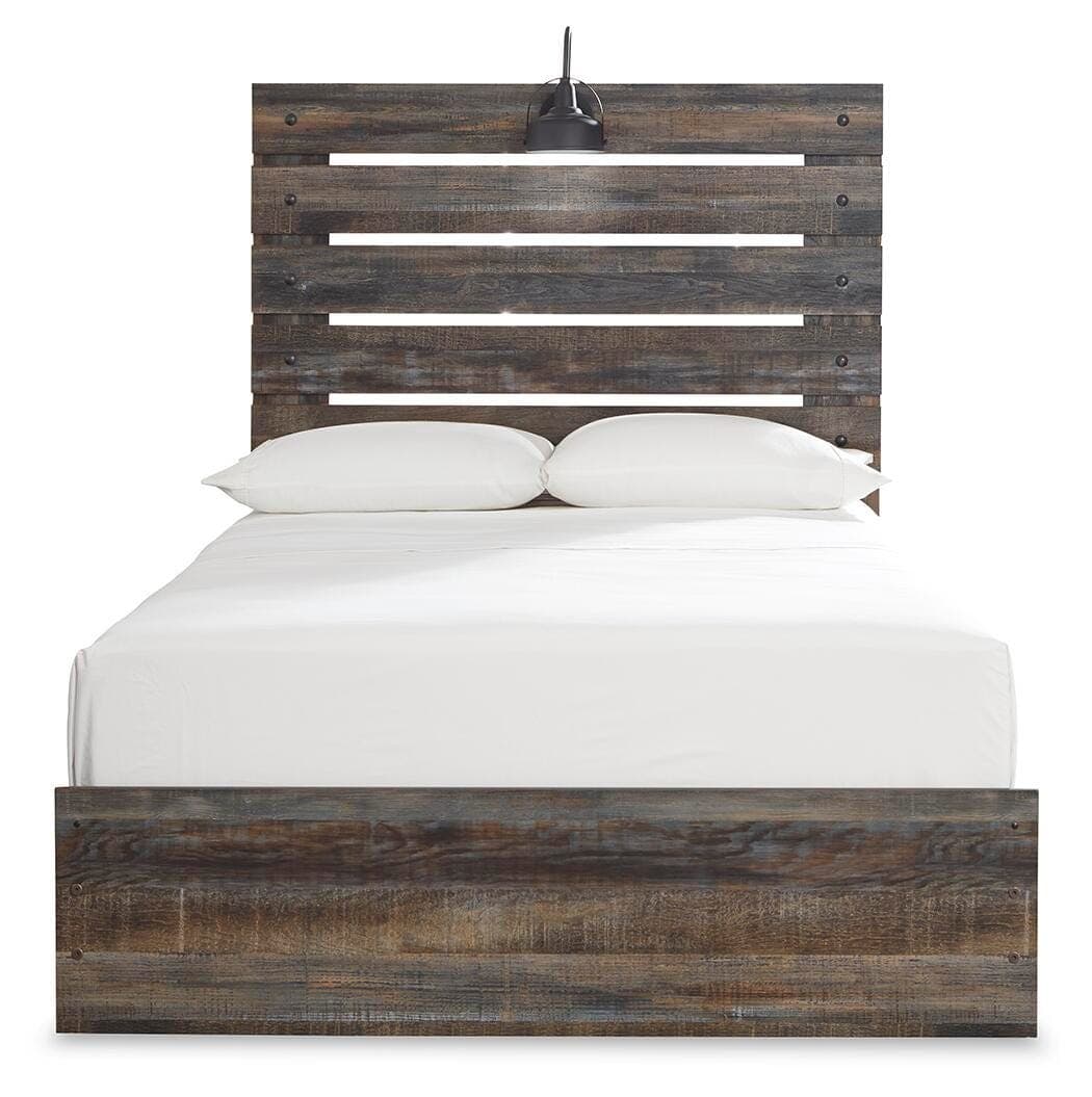 Drystan Full Panel Bed — Black/Gray — view 2