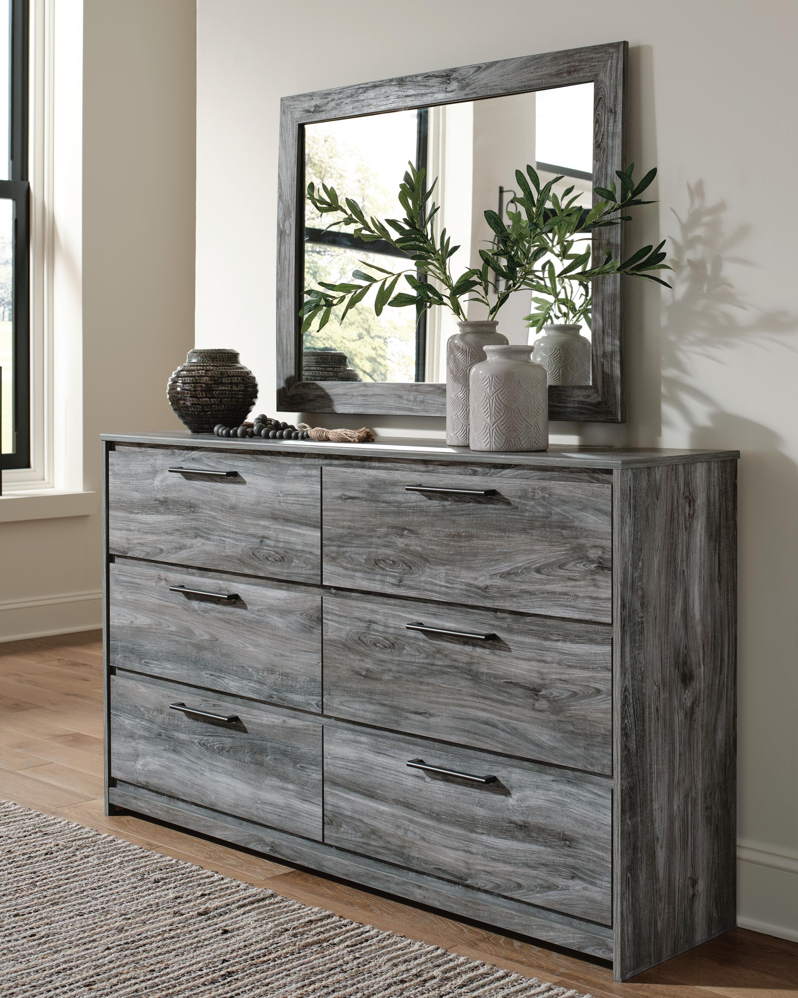 Baystorm Dresser and Mirror — Black/Gray & Brown/Beige — view 2