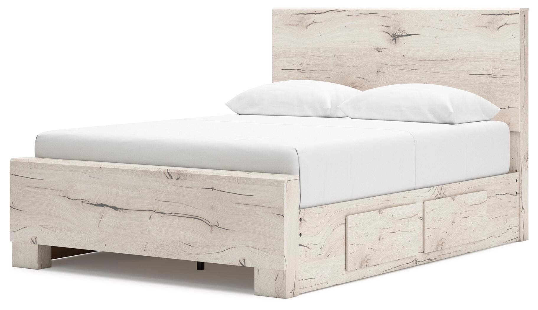 Lawroy Full Panel Bed with Storage — Natural — view 5