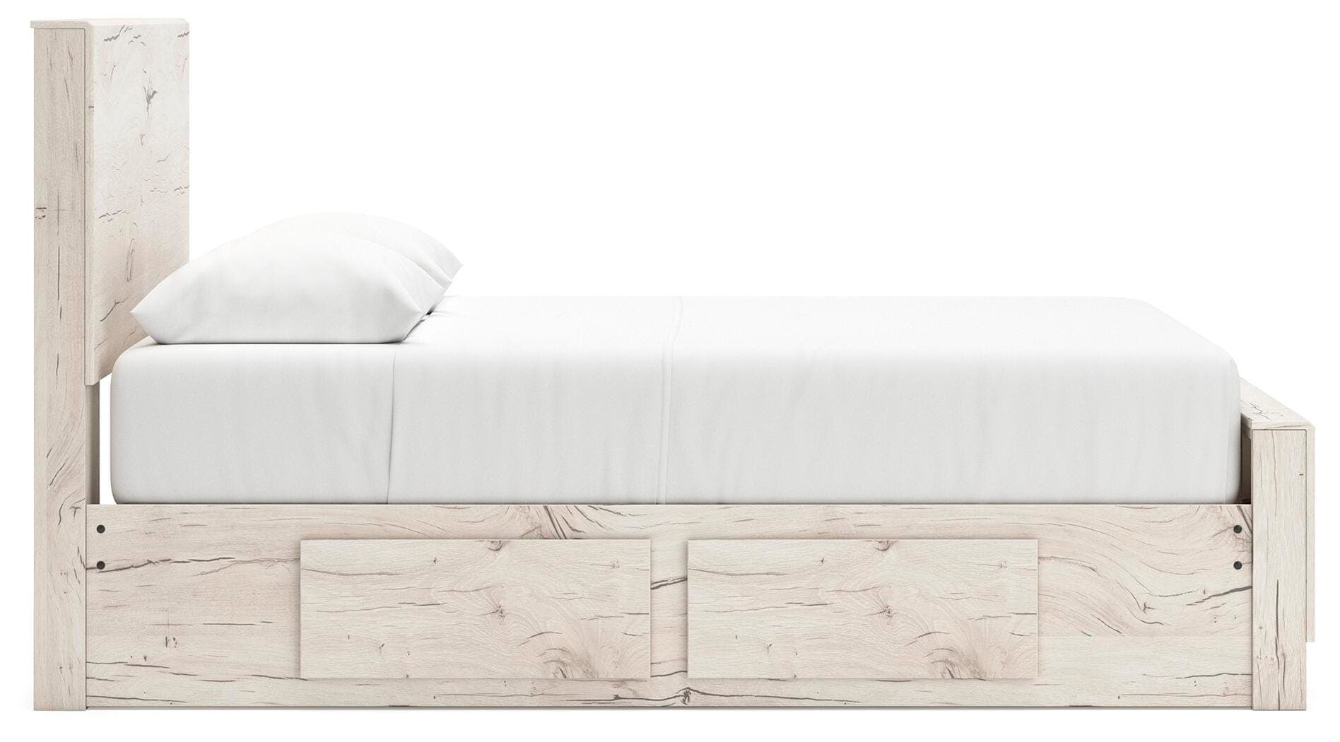 Lawroy Full Panel Bed with Storage — Natural — view 7