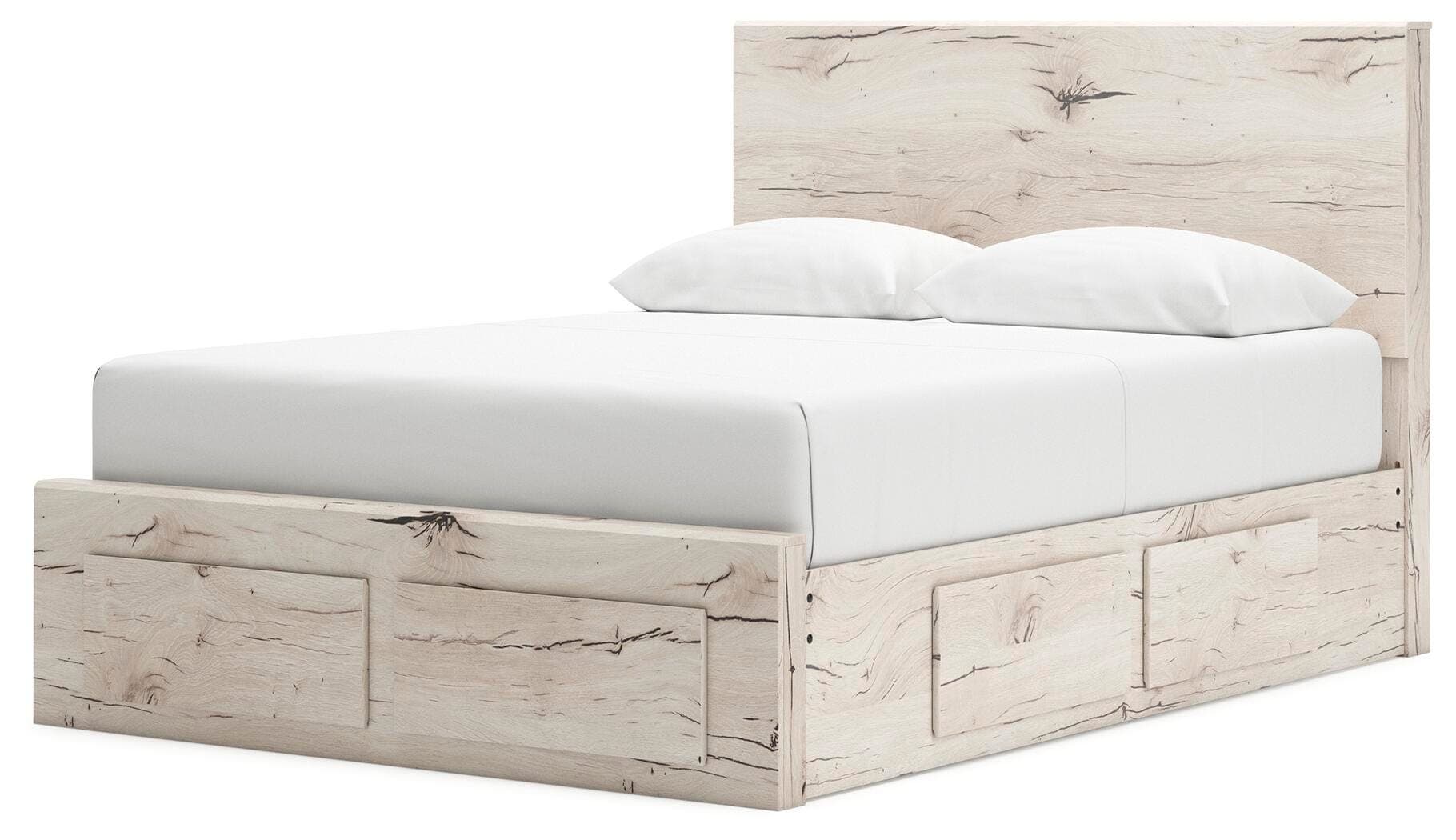 Lawroy Queen Panel Storage Bed — Natural — view 4