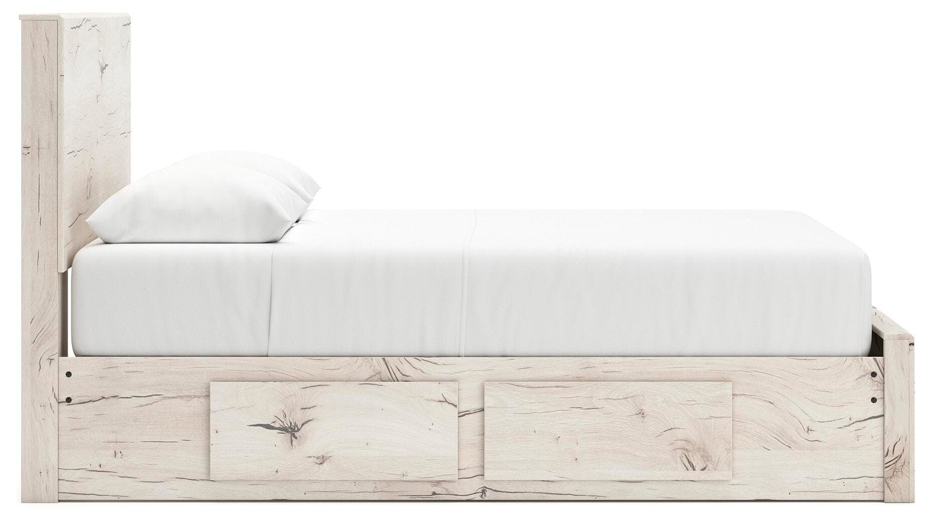 Lawroy Queen Panel Storage Bed — Natural — view 6