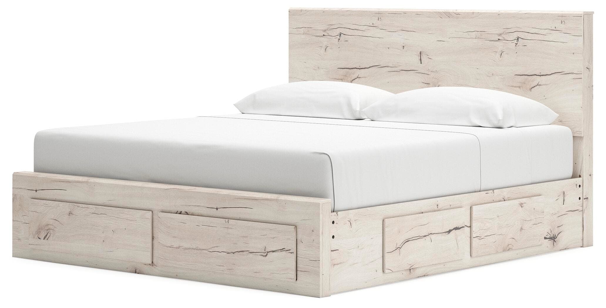 Lawroy King Panel Storage Bed — Natural — view 4