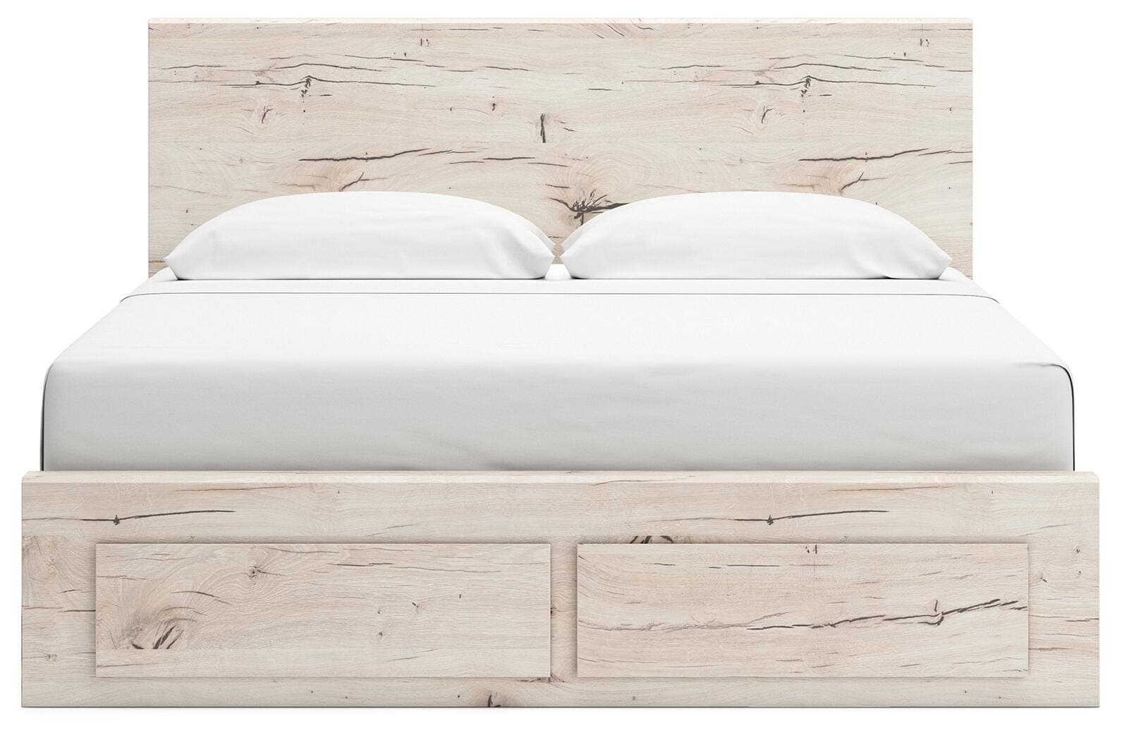 Lawroy King Panel Storage Bed — Natural — view 5
