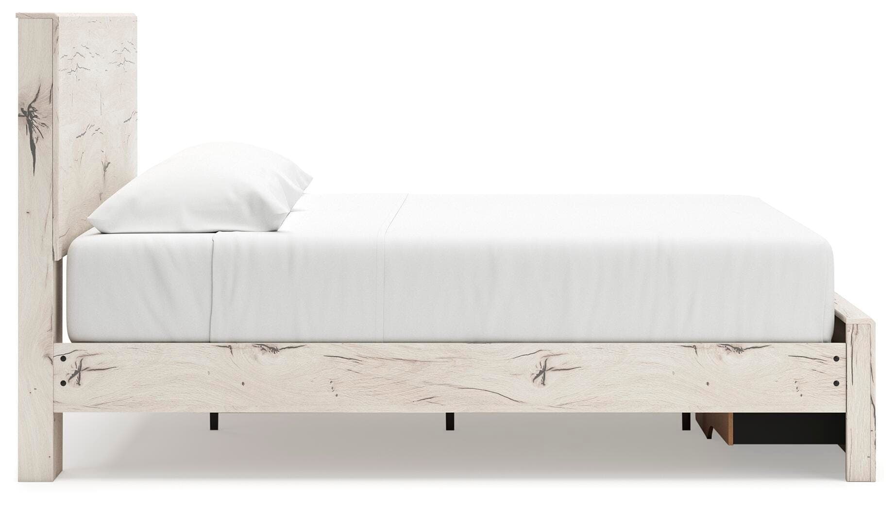 Lawroy King Panel Storage Bed — Natural — view 6