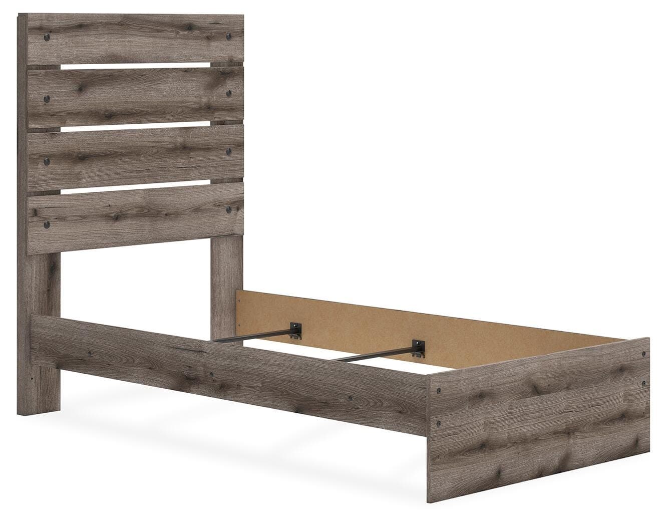 Urbanoore Twin Panel Bed — Brown/Beige — view 3