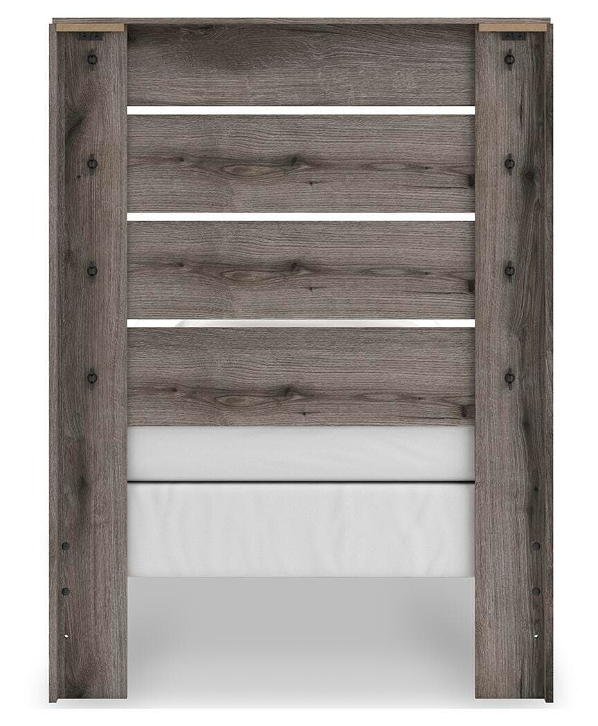 Urbanoore Twin Panel Bed — Brown/Beige — view 7