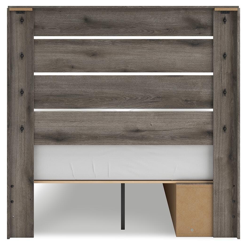 Urbanoore Full Panel Storage Bed — Brown/Beige — view 8