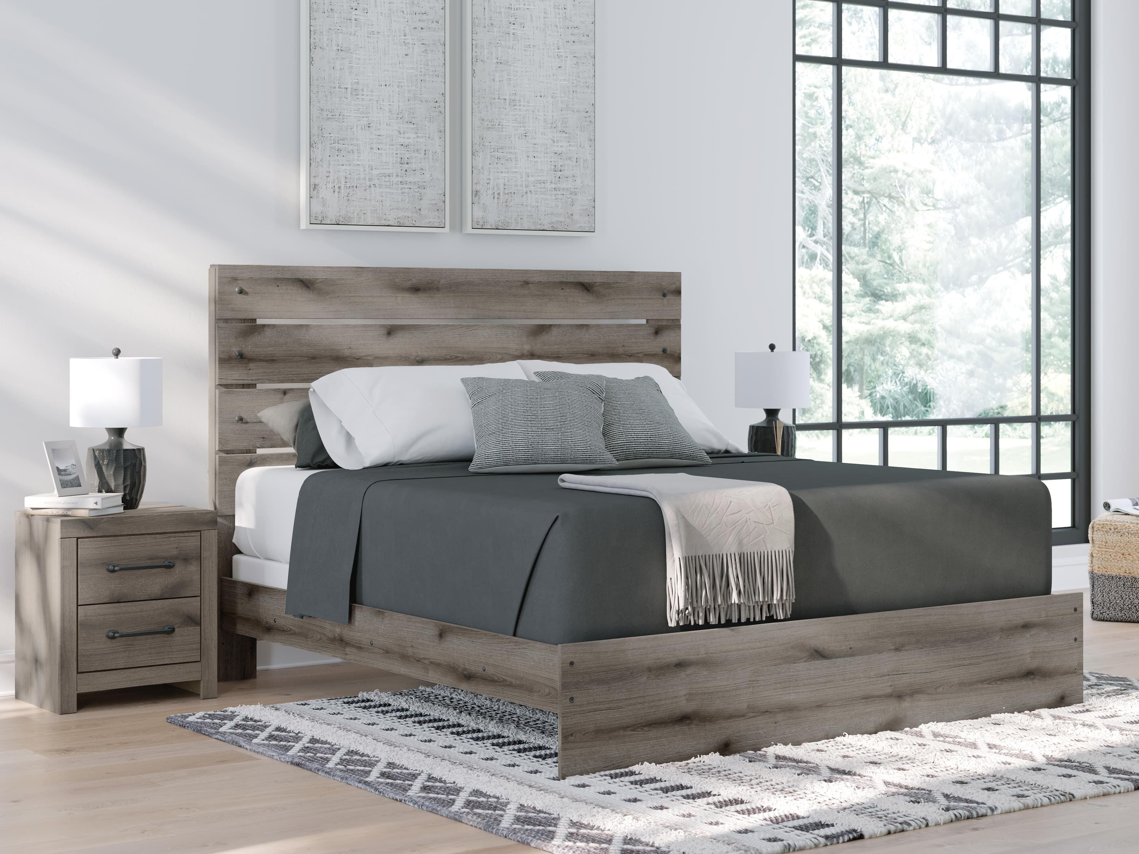 Urbanoore King Panel Bed — Brown/Beige — view 2