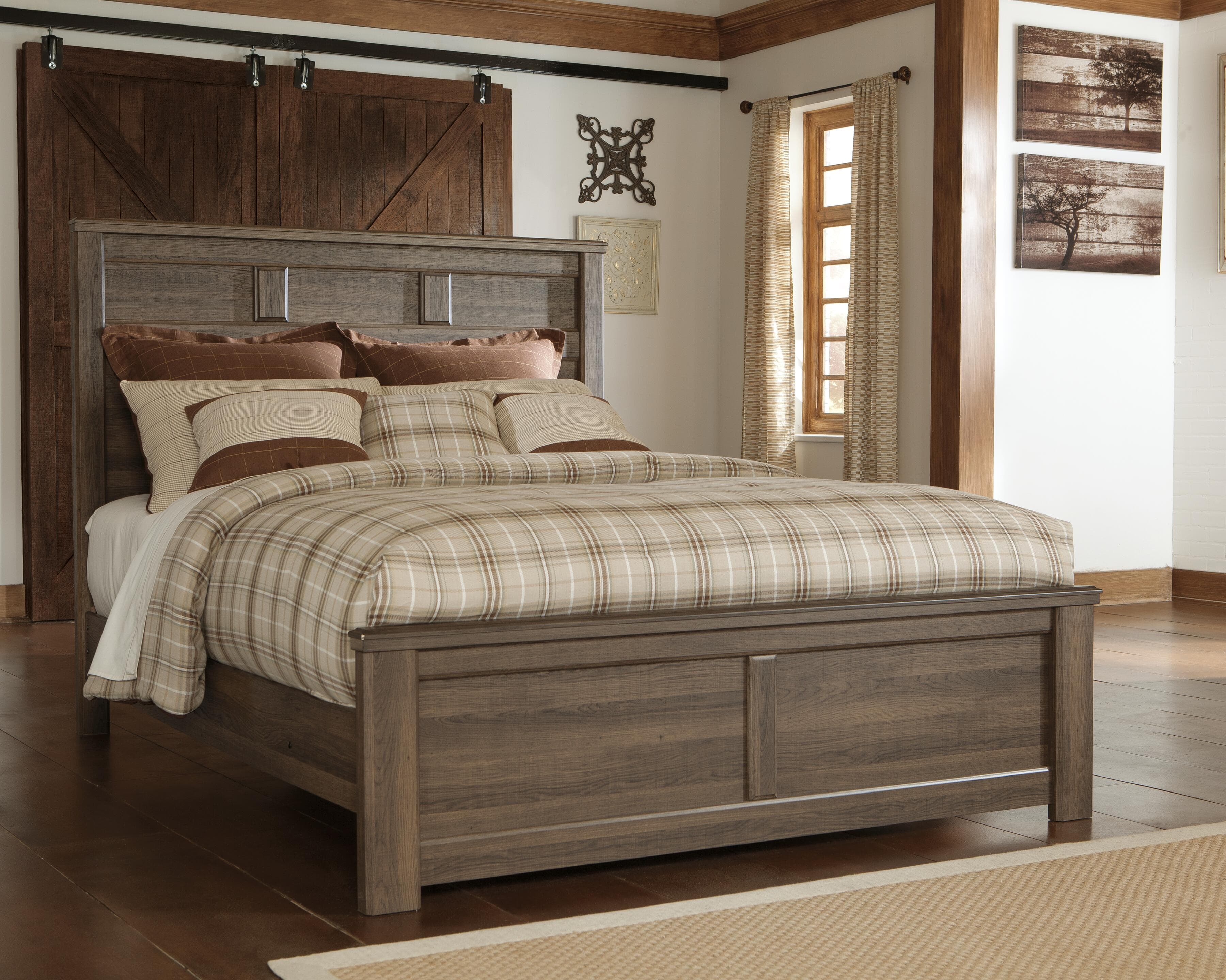 Juararo Queen Panel Bed — Brown/Beige — view 2