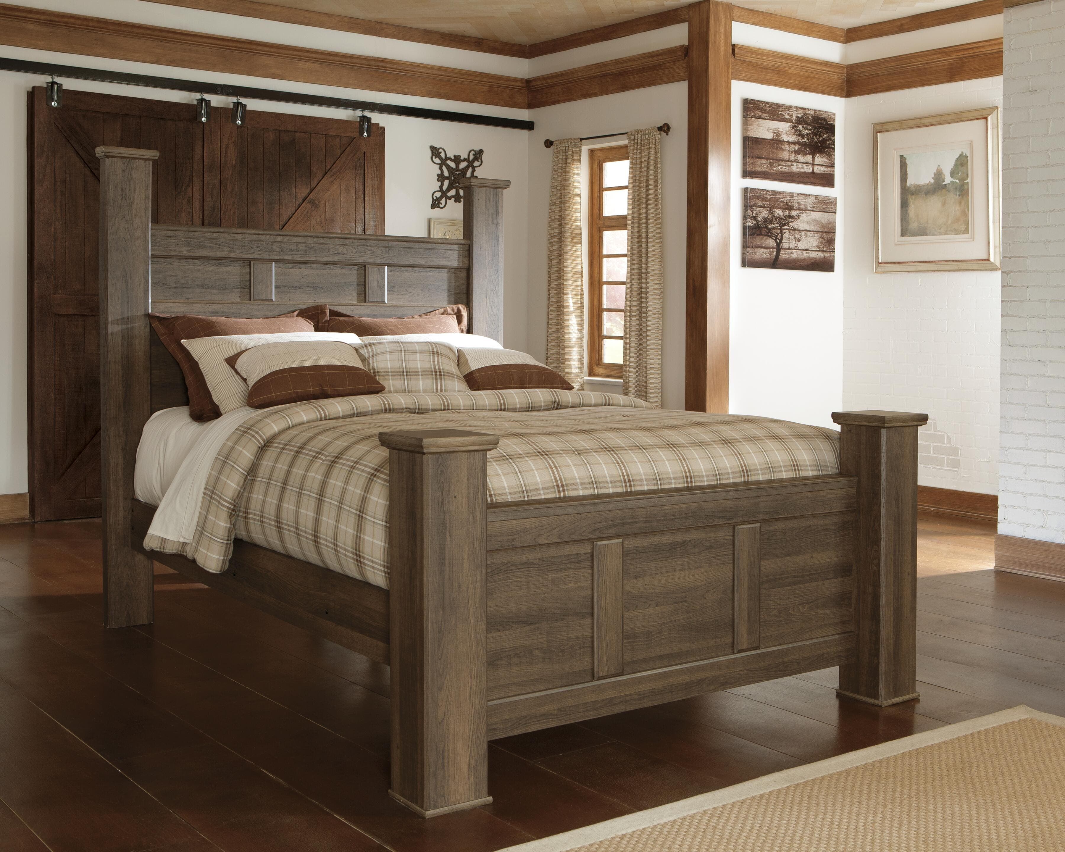 Juararo Queen Poster Bed — Brown/Beige — view 2