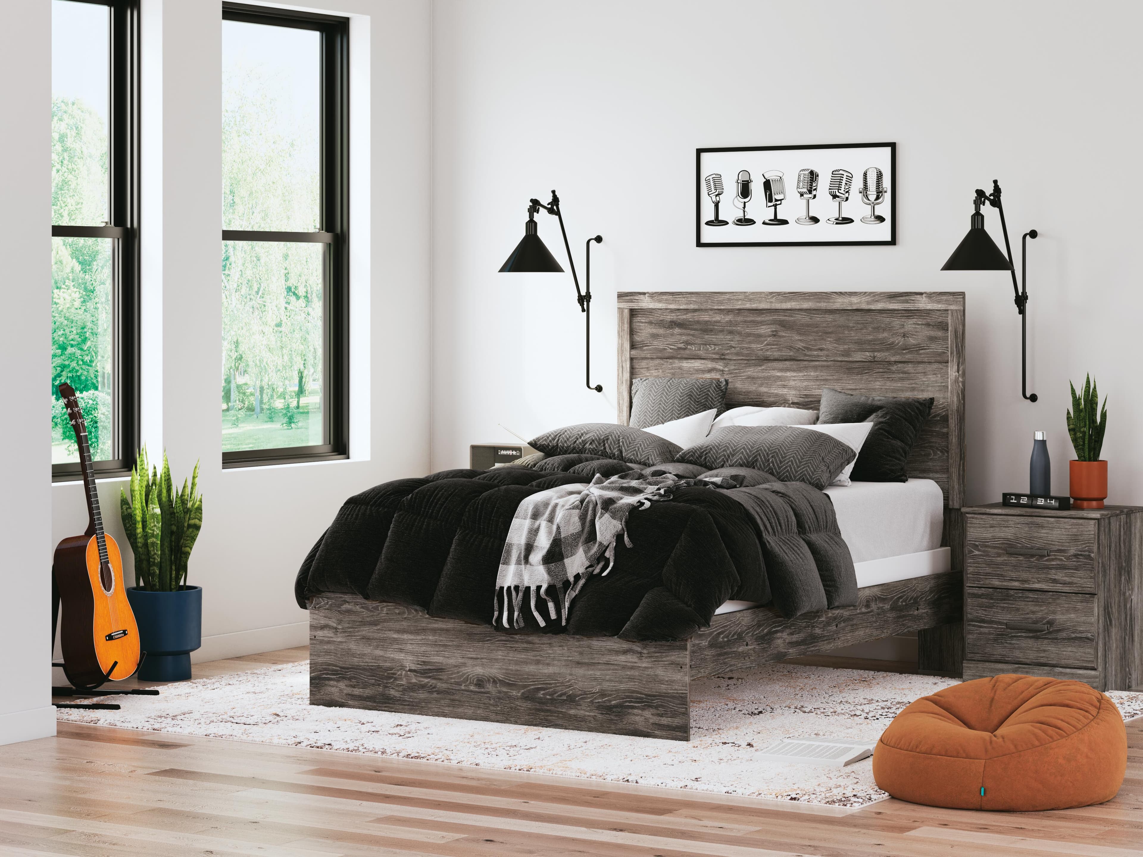 Ralinksi Full Panel Bed — Brown/Beige — view 2
