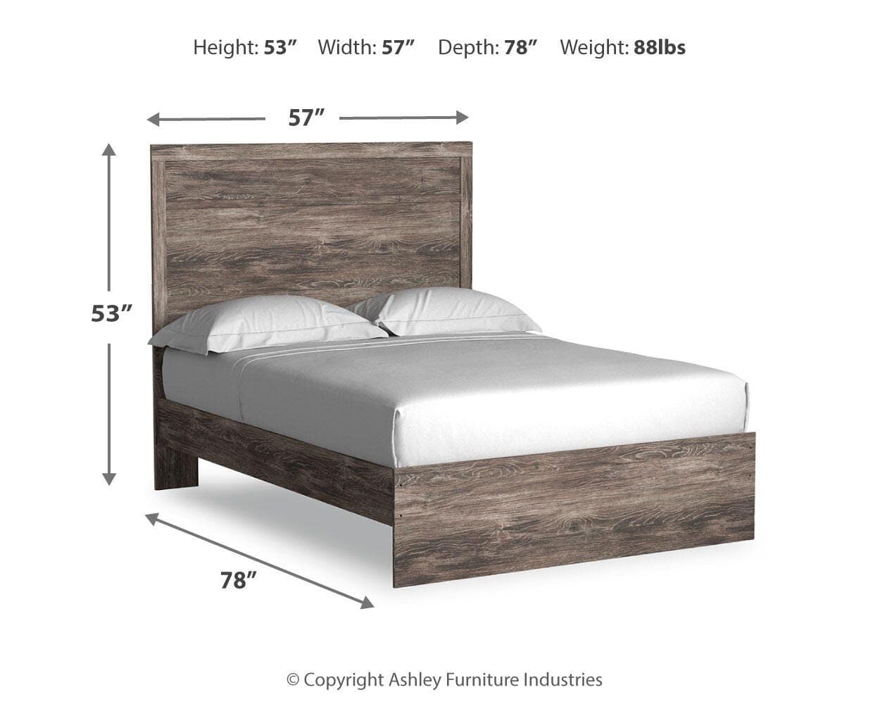 Ralinksi Full Panel Bed — Brown/Beige — view 4