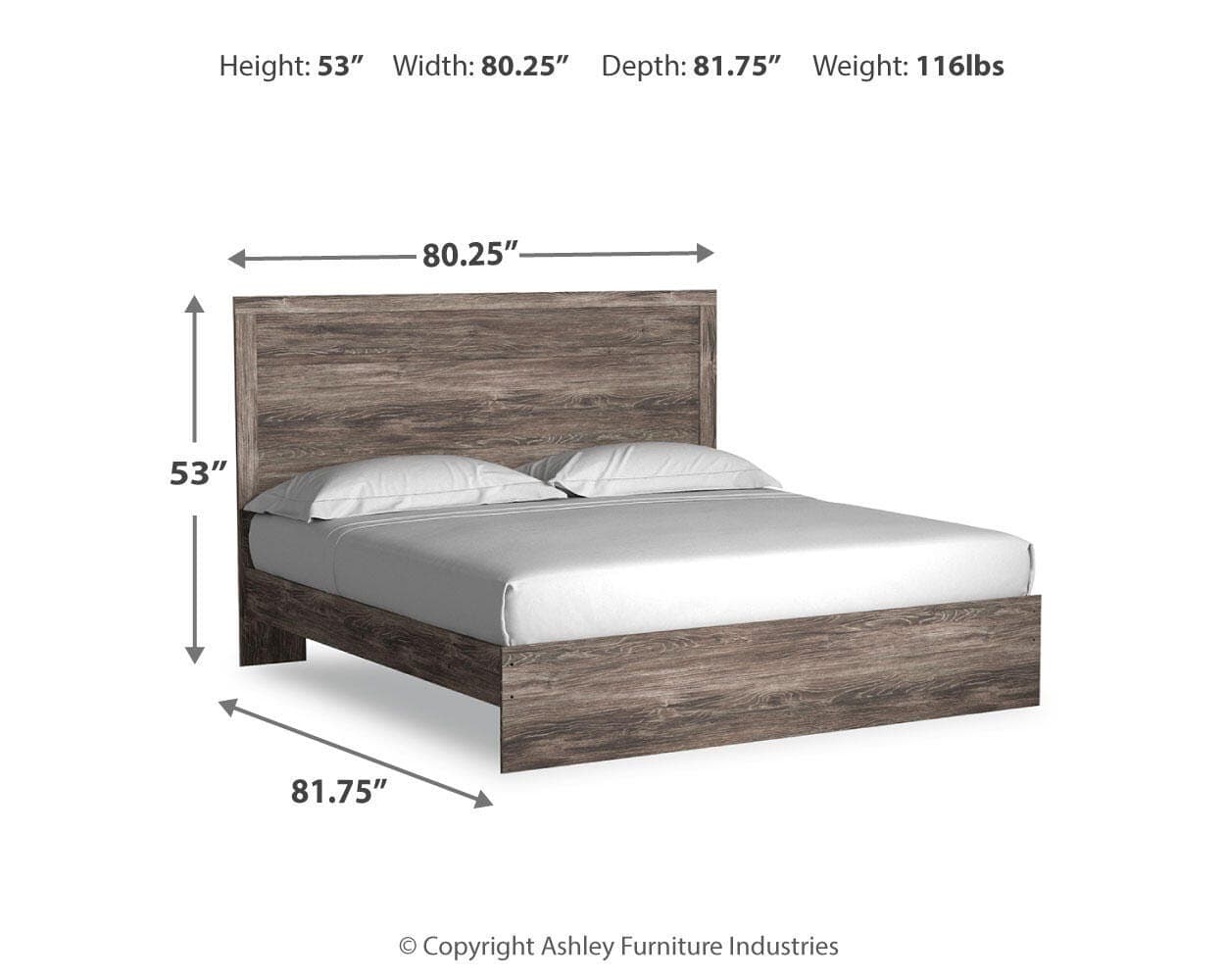 Ralinksi King Panel Bed — Brown/Beige — view 4