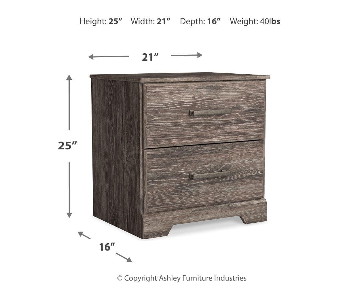 Ralinksi Nightstand — Black/Gray — view 7