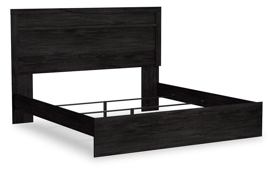 Belachime King Panel Bed — Black/Gray — view 2