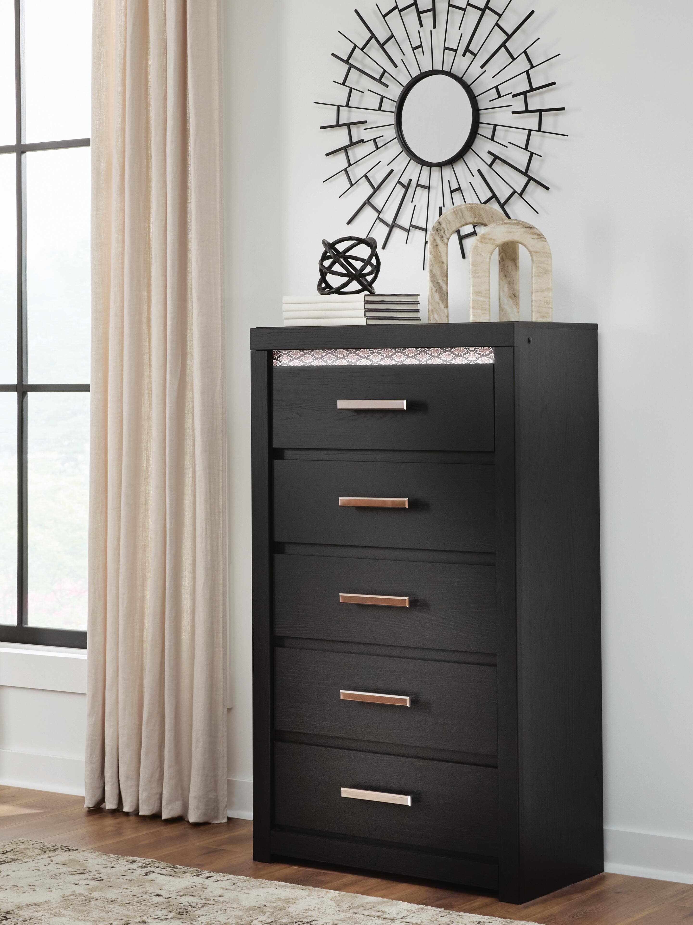 Shoralli Chest of Drawers — Black/Gray — view 2