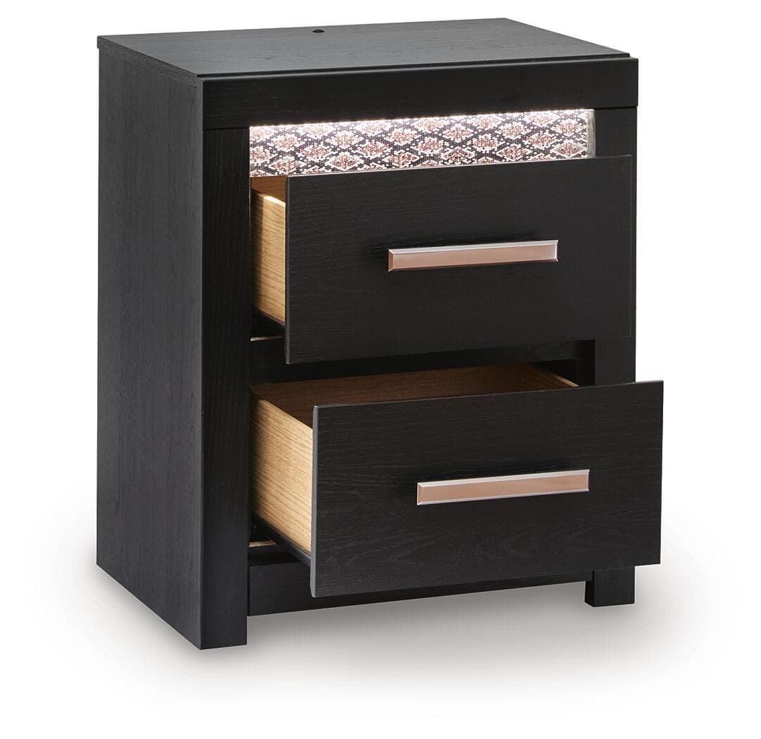 Shoralli Nightstand — Black/Gray — view 4