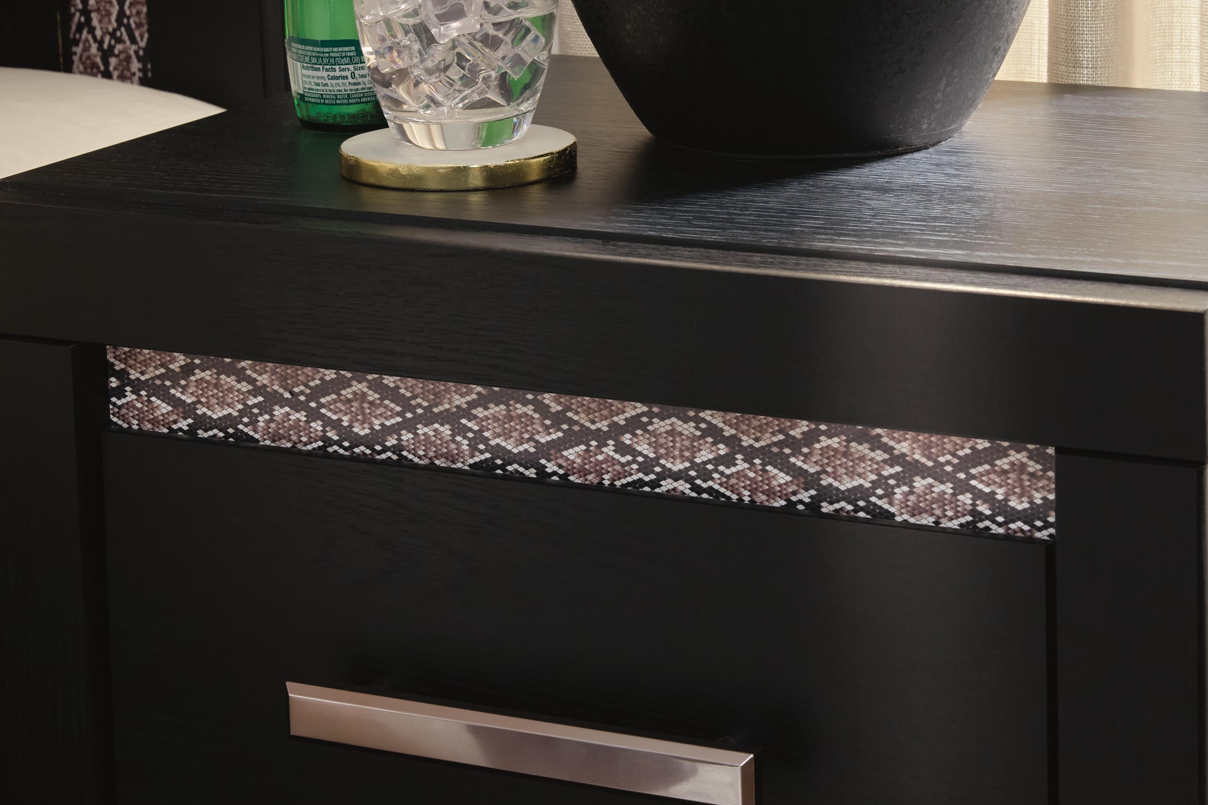 Shoralli Nightstand — Black/Gray — view 6