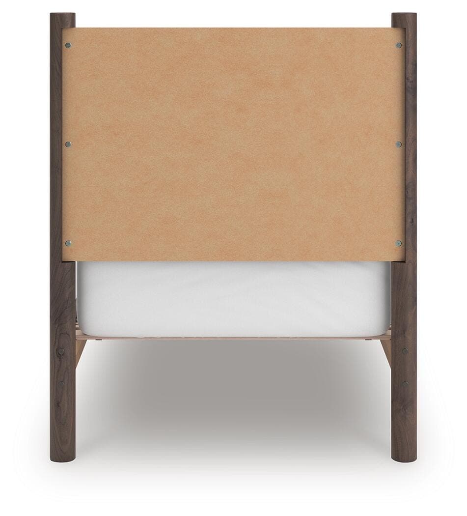 Cadmori Twin Panel Platform Bed — Brown — view 6