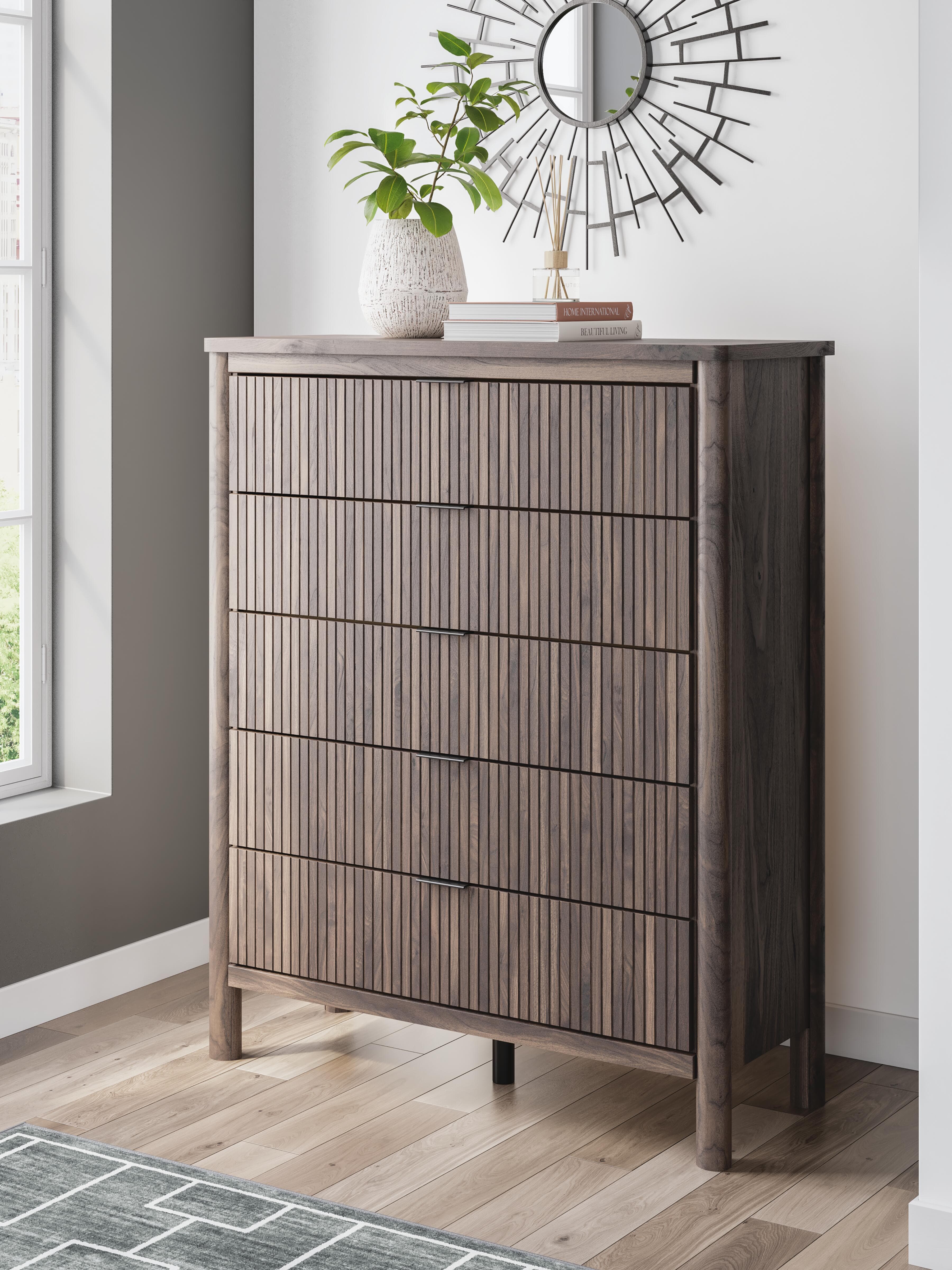 Cadmori Wide Chest of Drawers — Brown/Beige — view 2