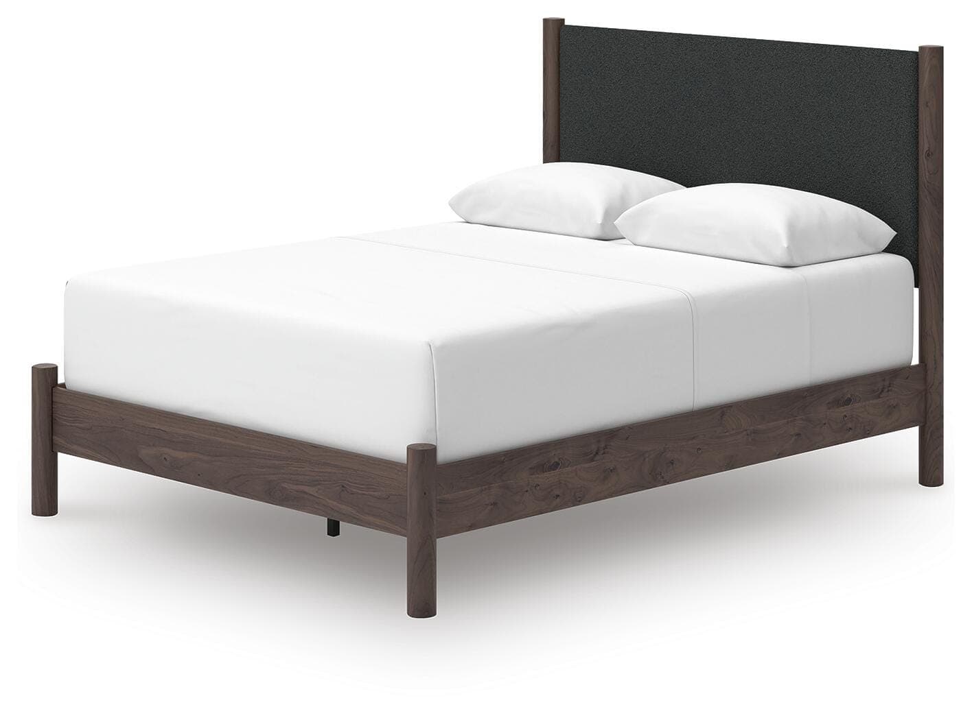 Cadmori Queen Upholstered Panel Bed — Brown — view 4