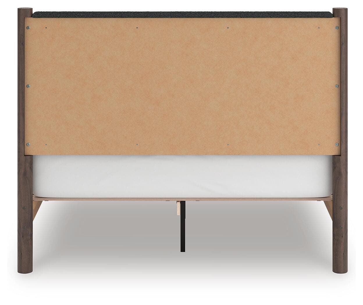 Cadmori Queen Upholstered Panel Platform Bed — Brown — view 6